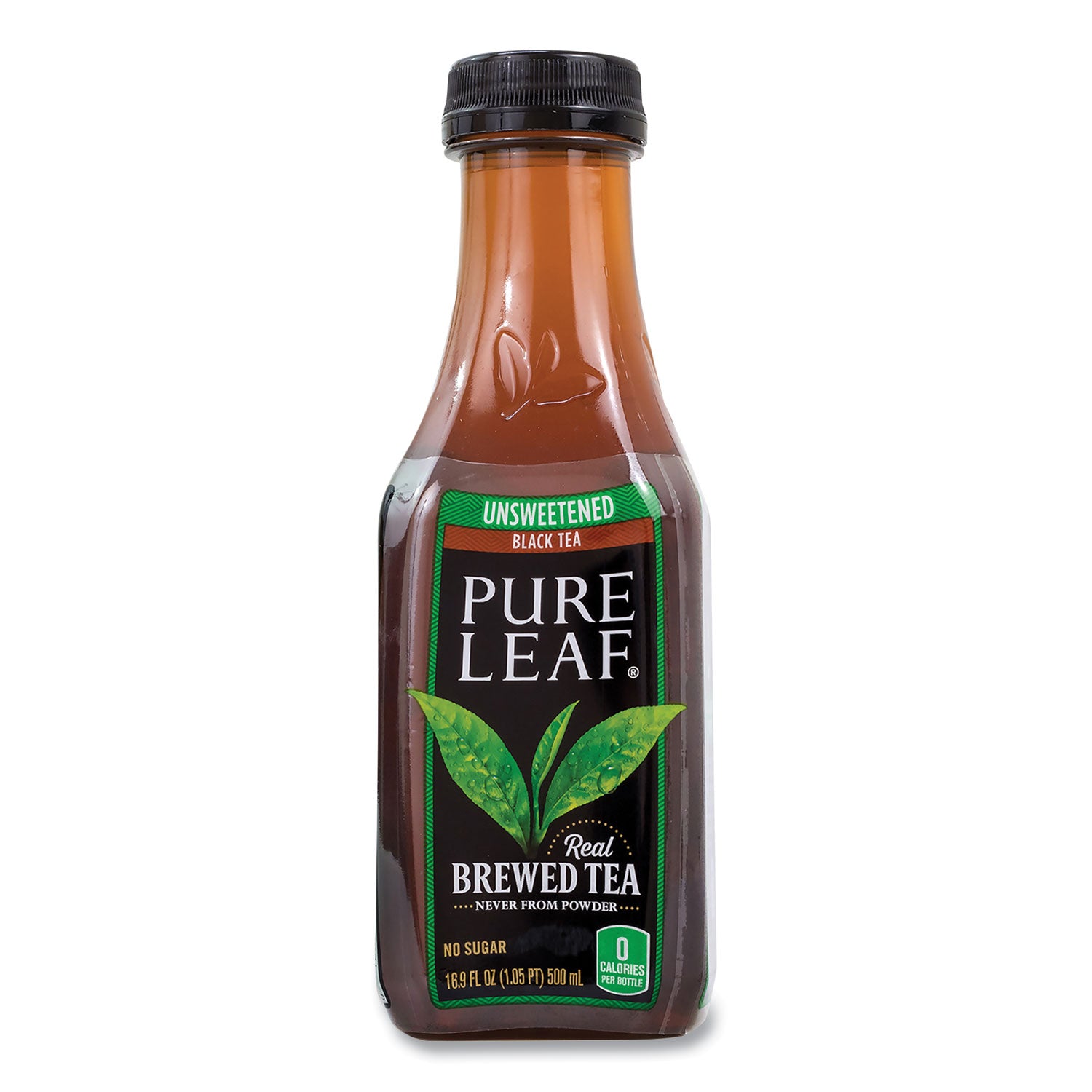 Lipton® Pure Leaf Unsweetened Iced Black Tea, 16.9 oz Bottle, 18/Carton