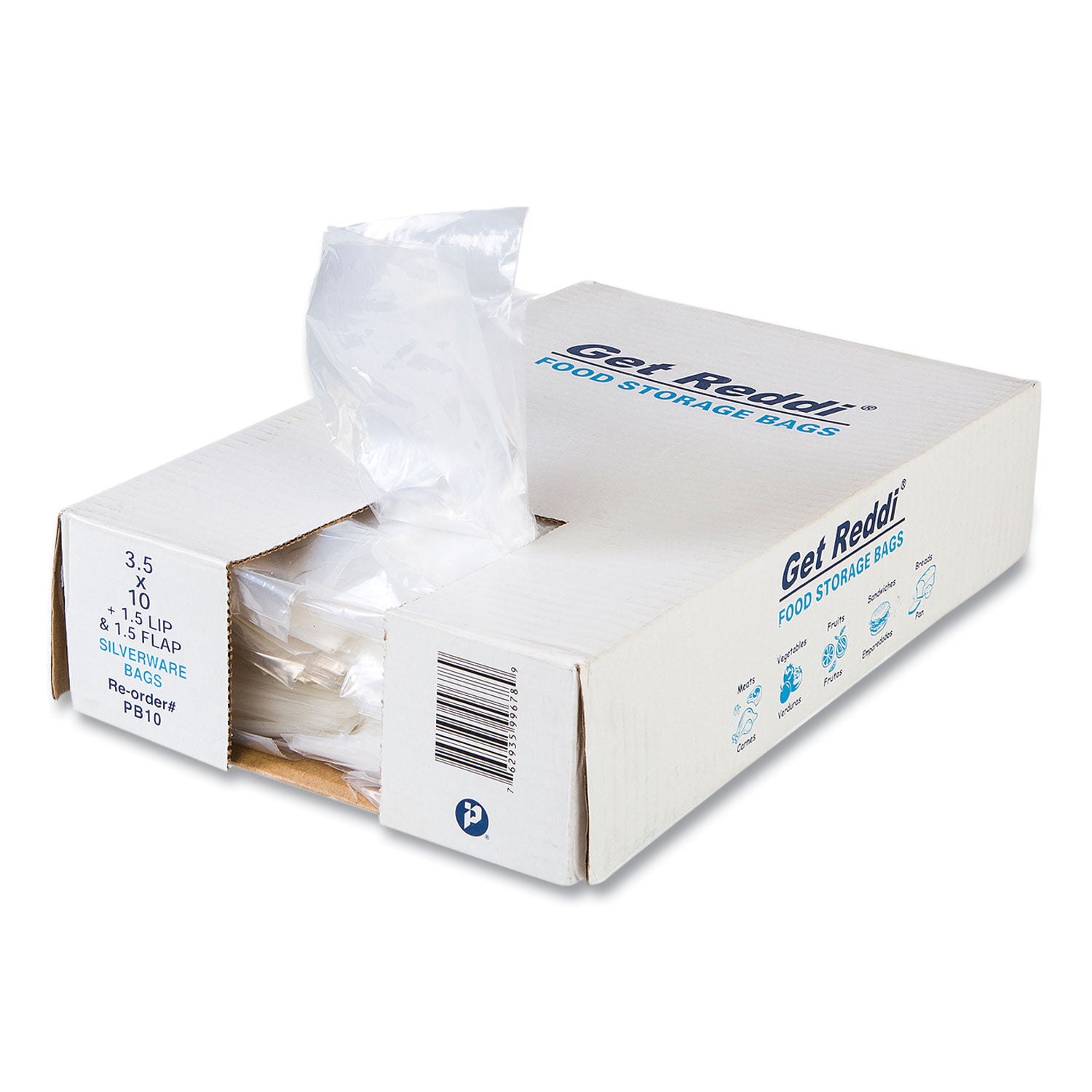 Silverware Bags, 3.5" x 1.5" x 10", Clear, 2,000/Carton