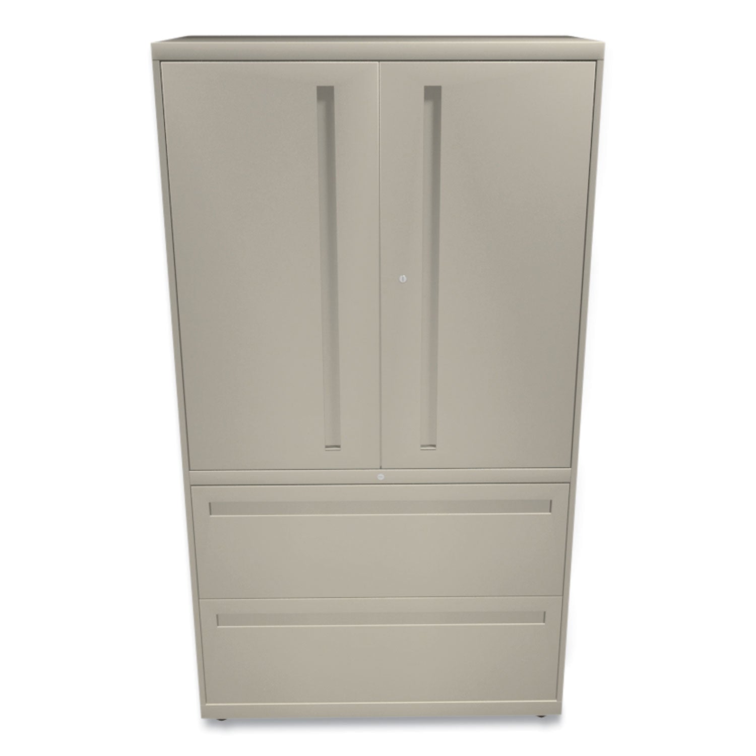 HON® Brigade 700 Series Lateral File, Three-Shelf Enclosed Storage, 2 Legal/letter-Size File Drawers, Putty, 36" X 18" X 64.25"