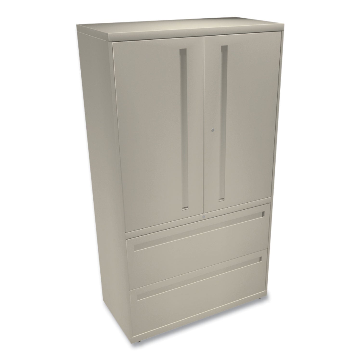 HON® Brigade 700 Series Lateral File, Three-Shelf Enclosed Storage, 2 Legal/letter-Size File Drawers, Putty, 36" X 18" X 64.25"