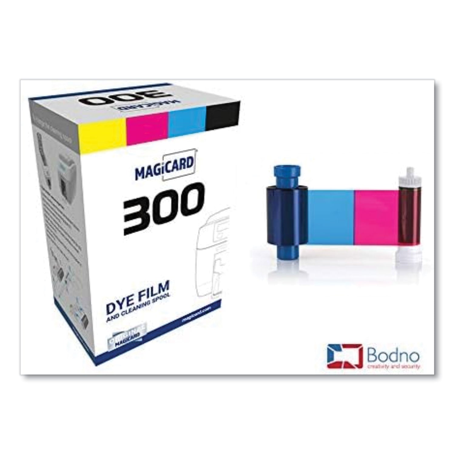 Magicard® 300 Dual YMCKO/2 Printer Ribbon, Black/Cyan/Magenta/Yellow