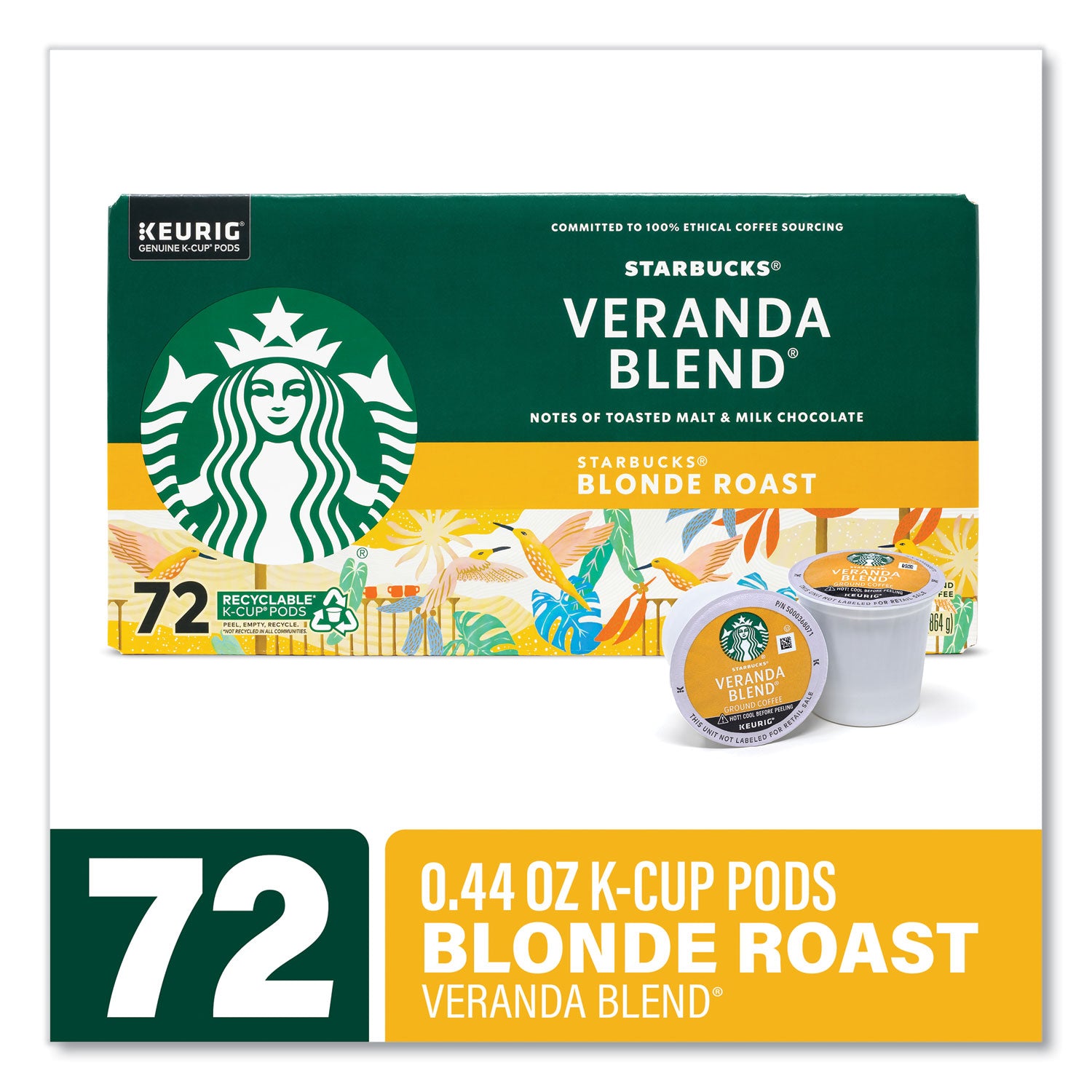 Starbucks® Veranda Blend Coffee K-Cups, 72/Carton
