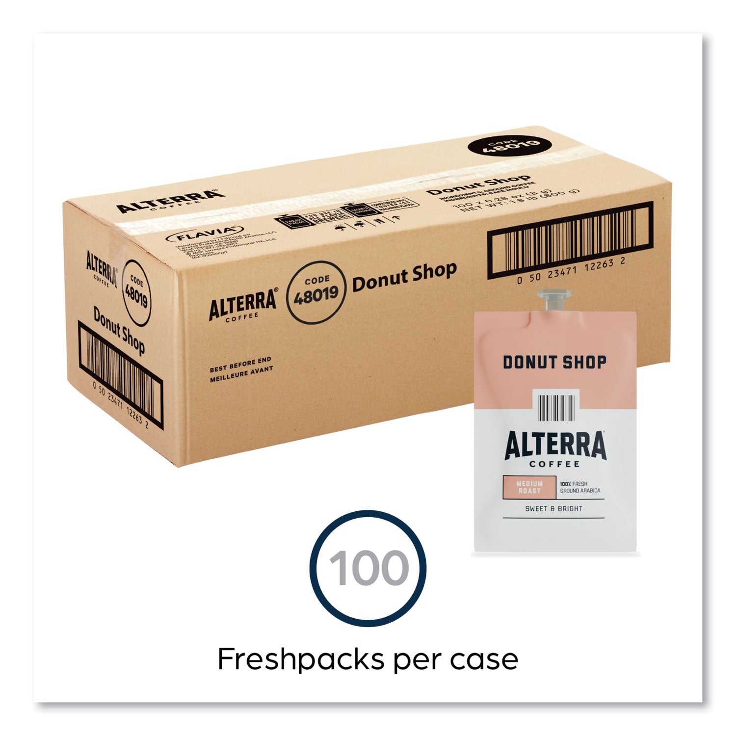 FLAVIA® Alterra Donut Shop Coffee Freshpack, 100/Carton