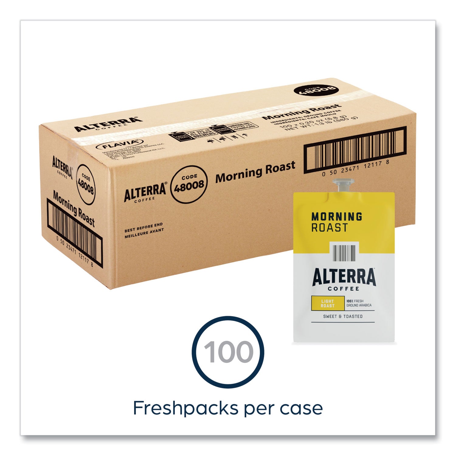 FLAVIA® Alterra Morning Roast Coffee Freshpack, 100/Carton