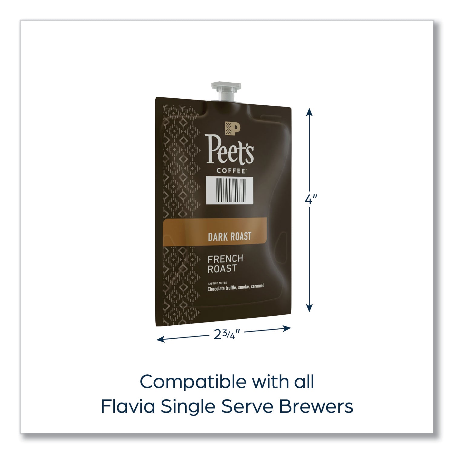 FLAVIA® Peet's French Roast Coffee Freshpack, 76/Carton