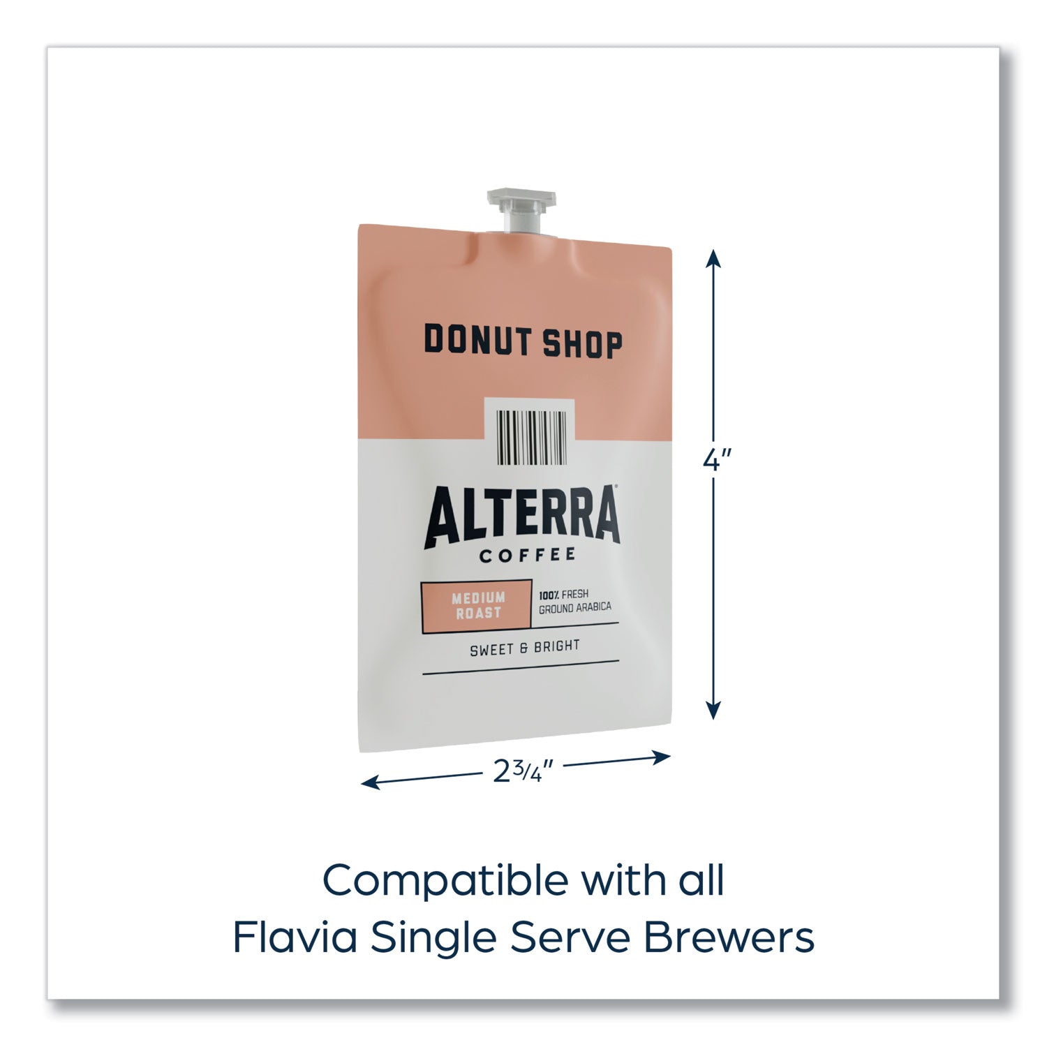 FLAVIA® Alterra Donut Shop Coffee Freshpack, 100/Carton