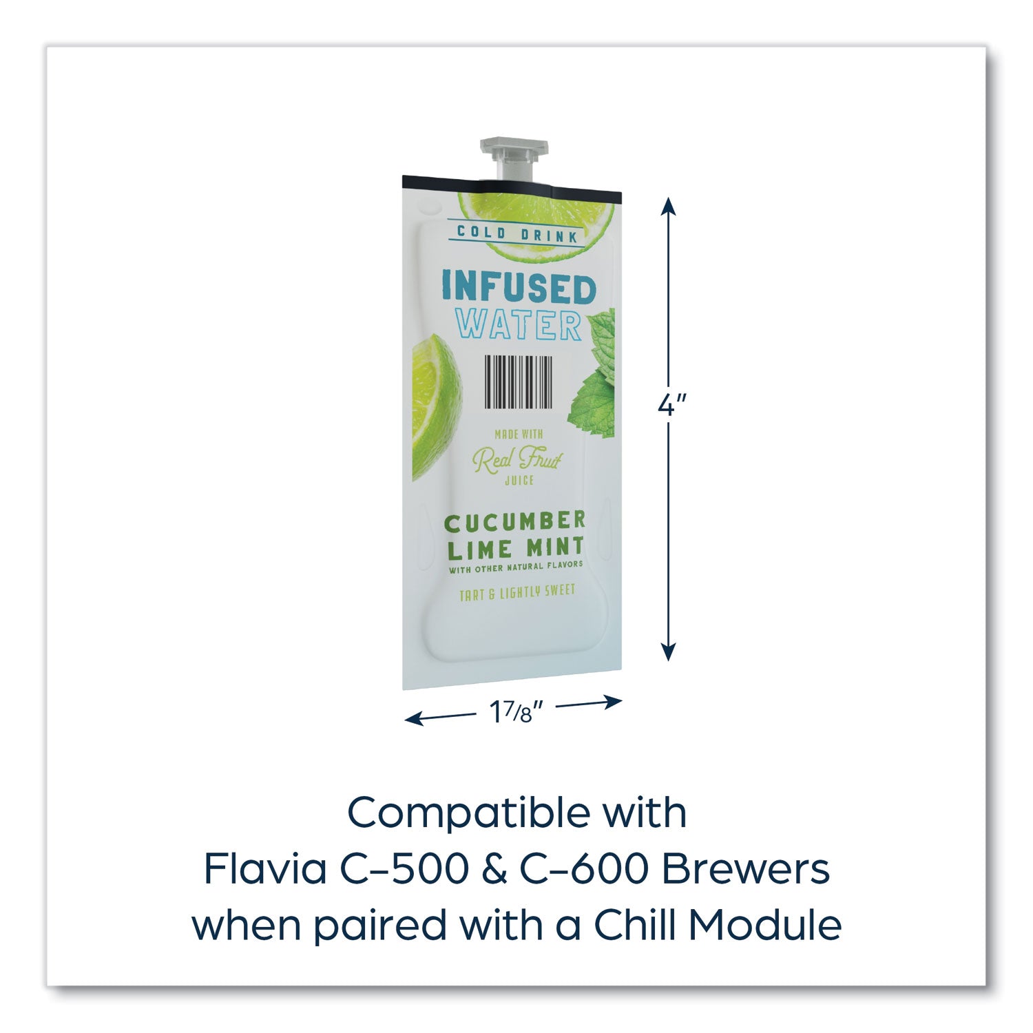 FLAVIA® Cucumber Lime Mint Infused Water Freshpack, 100/Carton