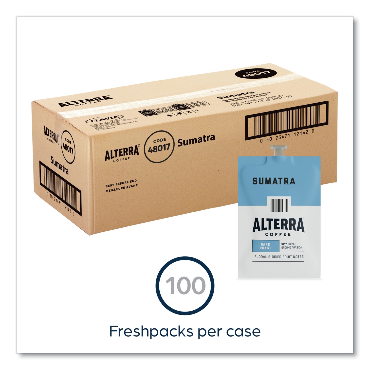 FLAVIA® Alterra Sumatra Coffee Freshpack, 100/Carton