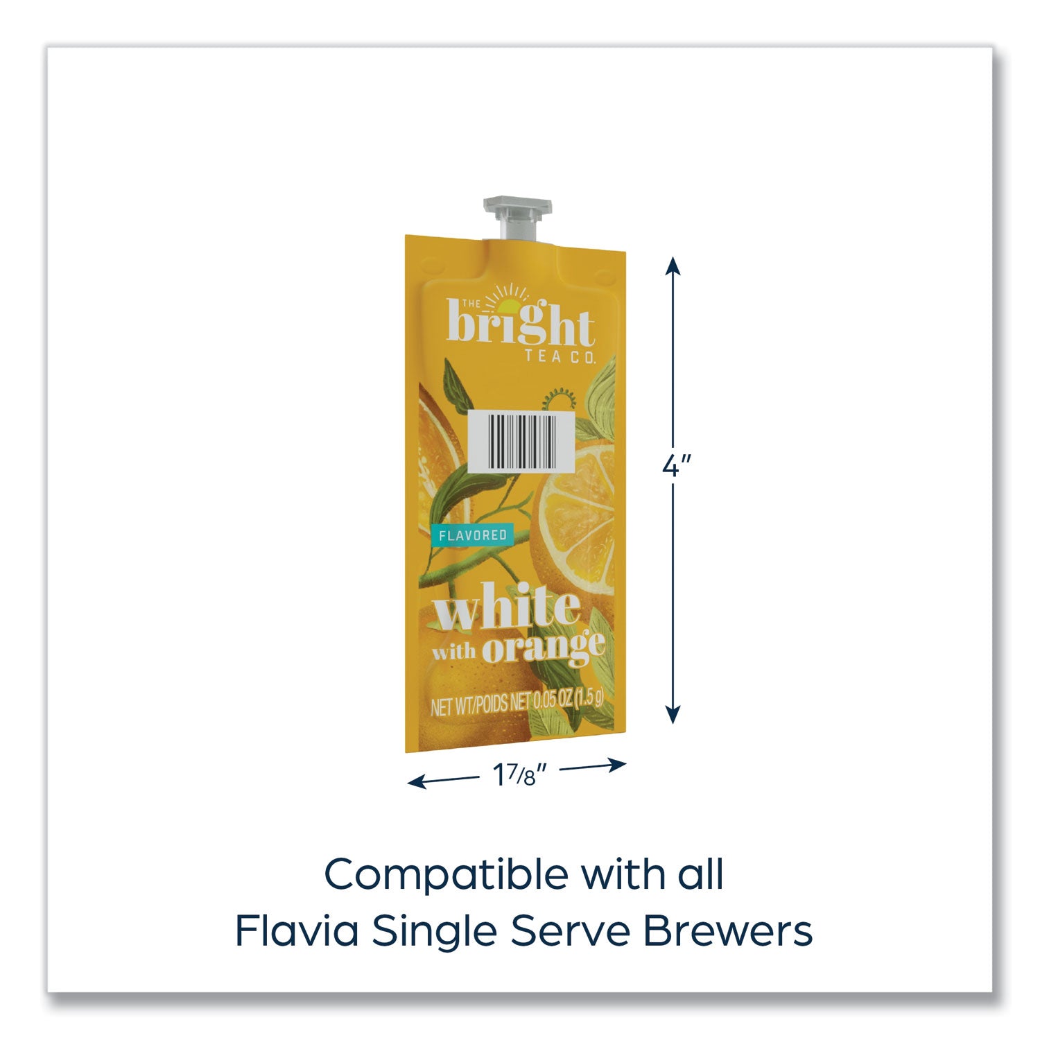 FLAVIA® The Bright Tea Co. White with Orange Tea Freshpack, 100/Carton