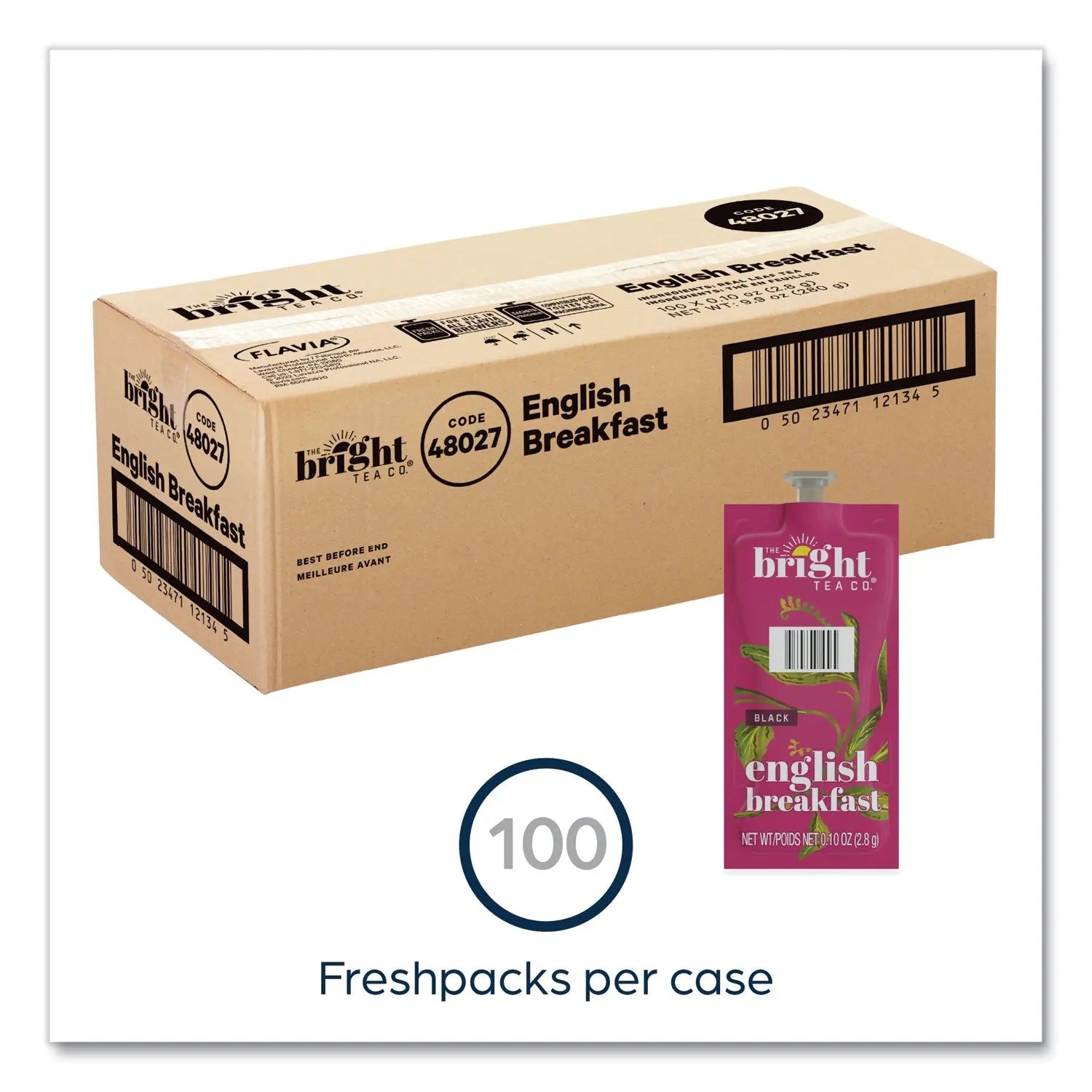 The Bright Tea Co. English Breakfast Black Tea Freshpack, English Breakfast, 0.1 oz Pouch, 100/Carton FLAVIA® Flipcost
