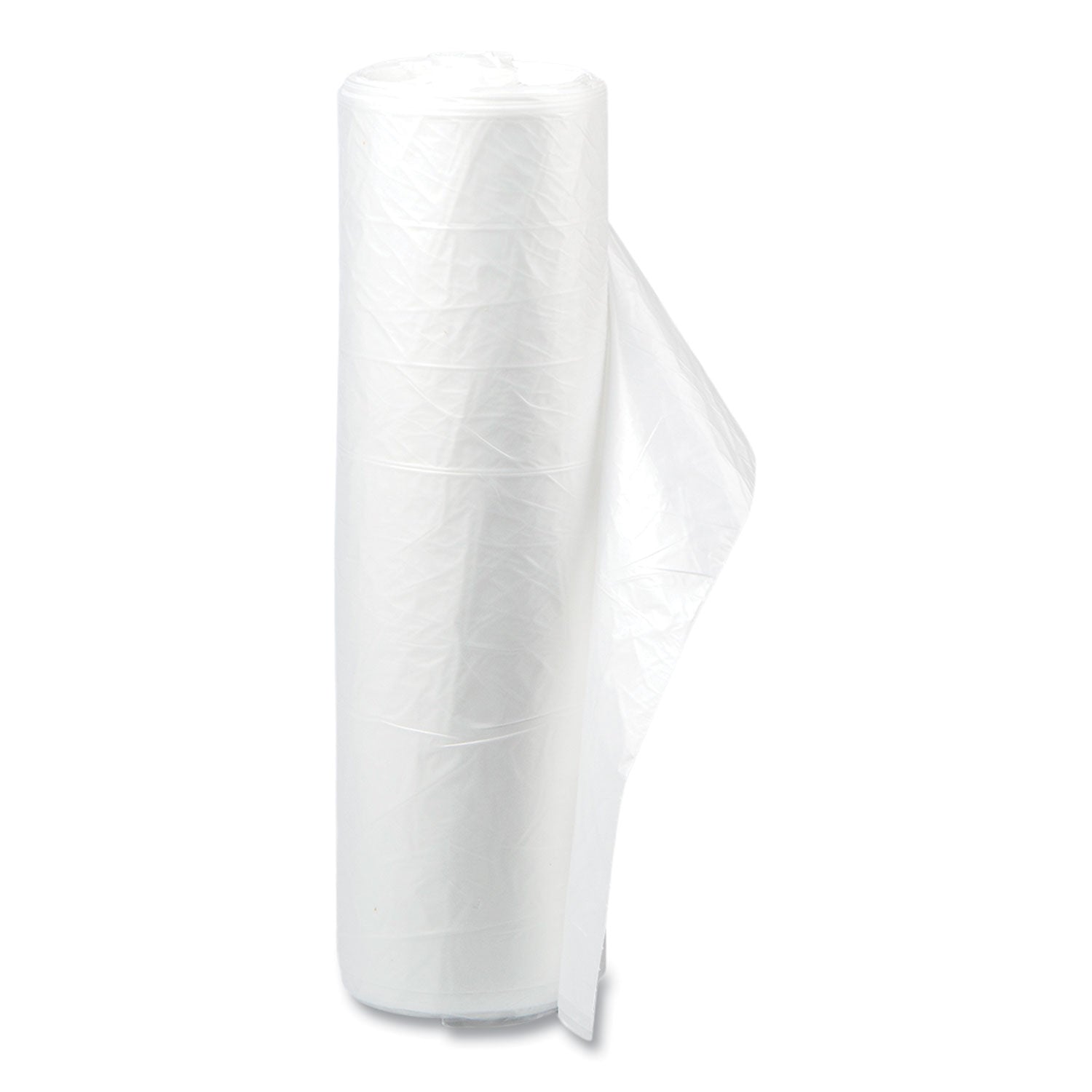 Inteplast Group High-Density Commercial Can Liner Value Pack, 60 gal, 12 mic, 38" x 58", Clear, Interleaved Roll, 25 Bags/Roll, 8 Rolls/CT