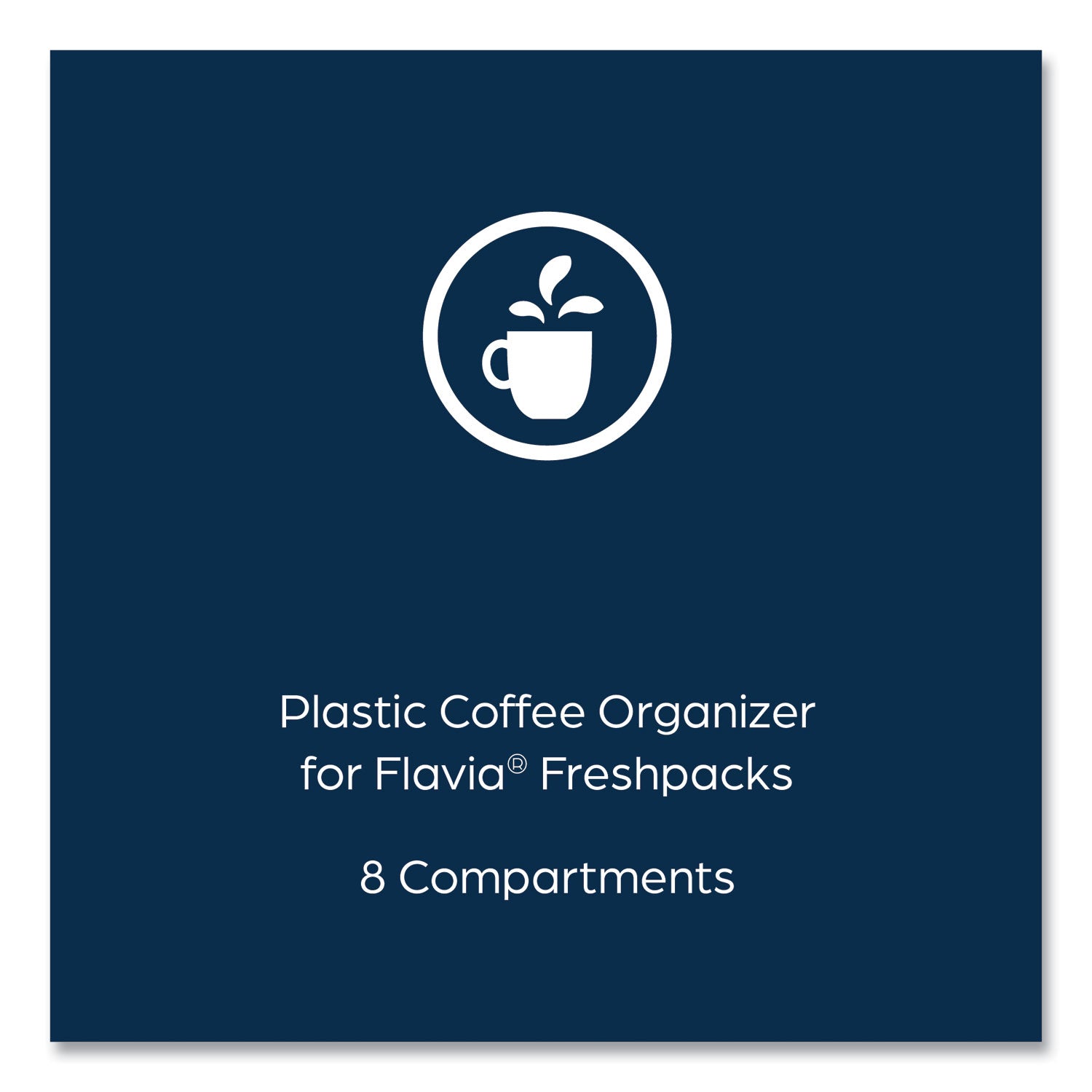 FLAVIA® Small Merchandiser, 8 Compartments, 13.6 x 13 x 4.4, Black