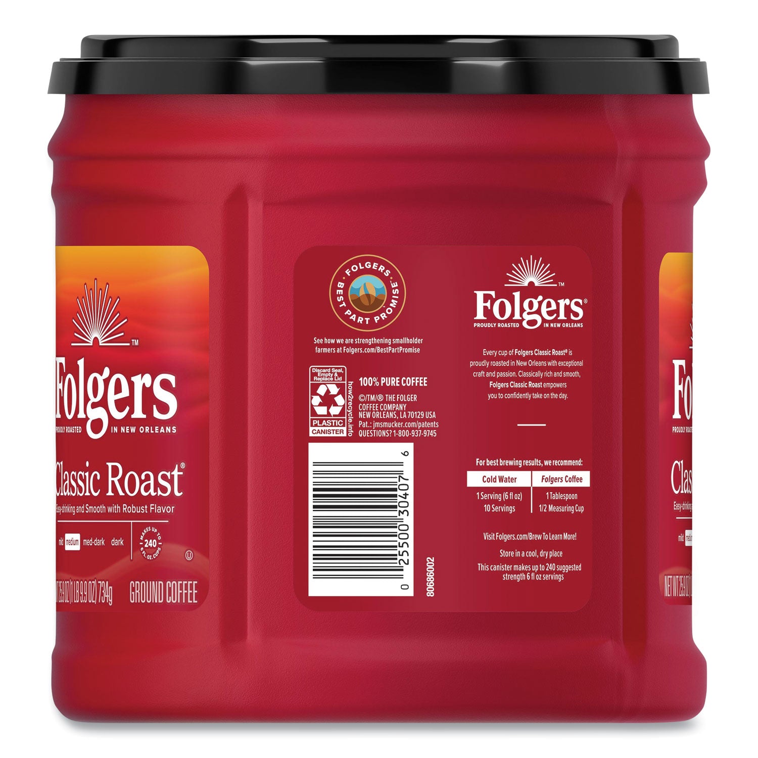 Folgers® Coffee, Classic Roast, Ground, 25.9 Oz Canister