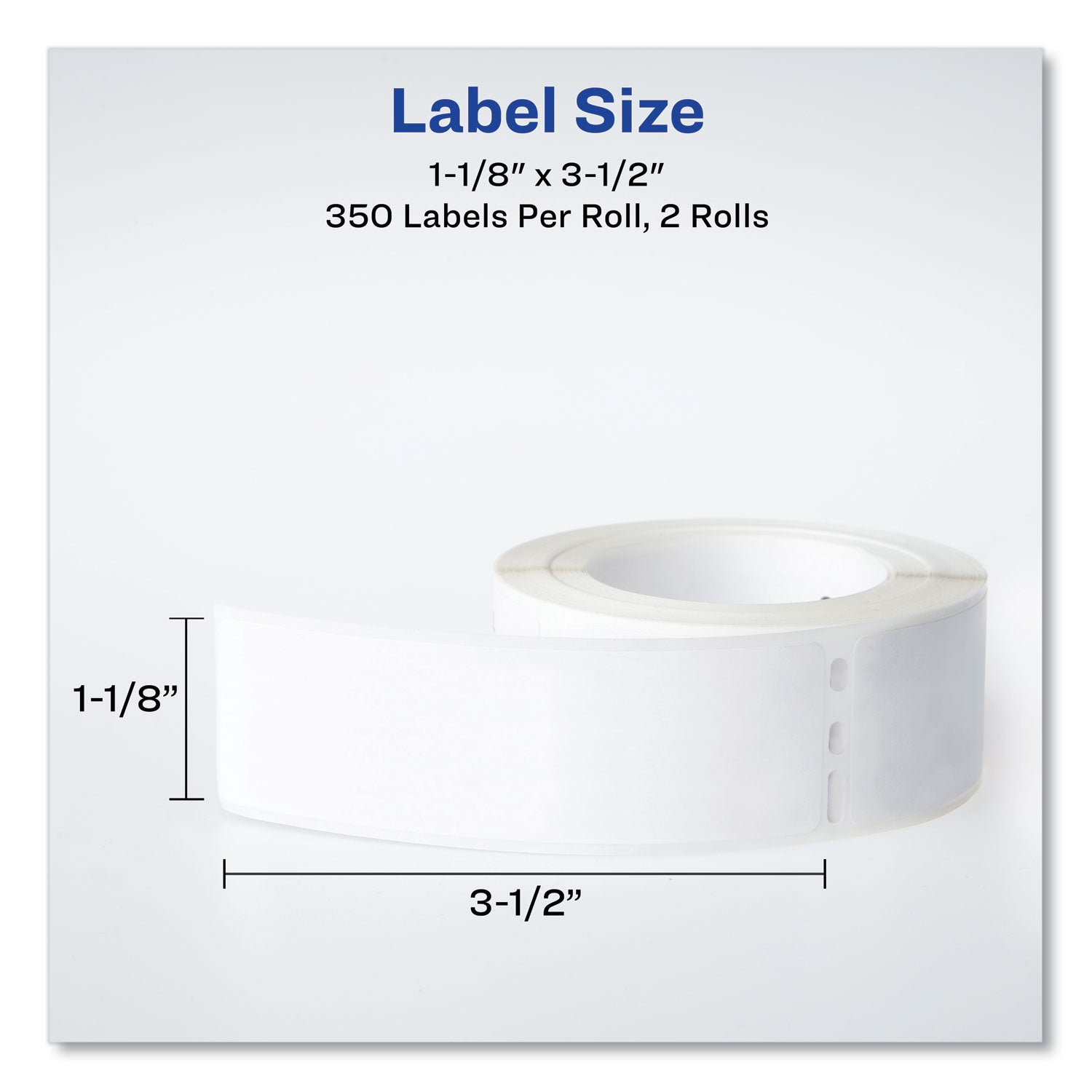 Avery® Multipurpose Thermal Labels, 3.5 x 1.3, White, 350/Roll, 2 Rolls/Box
