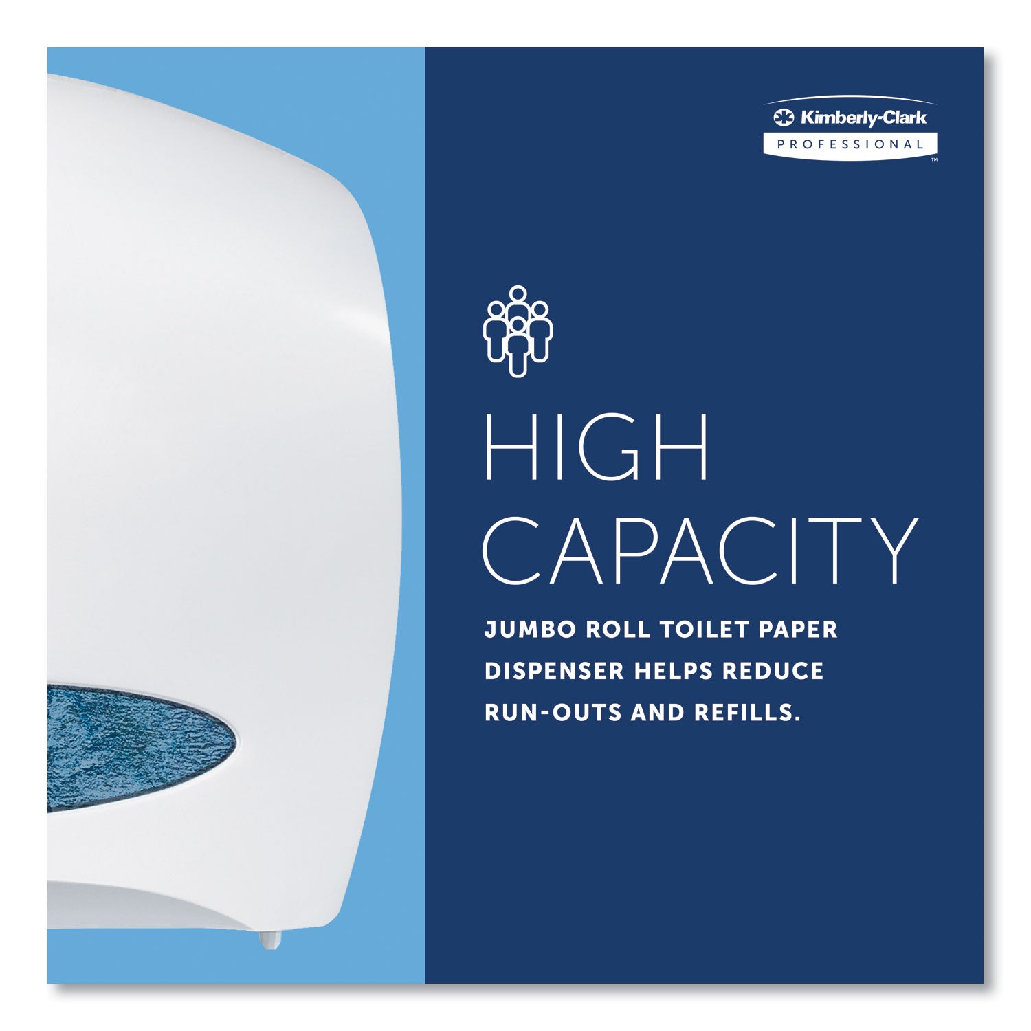 Kimberly-Clark Professional* Jrt Jr. Escort Jumbo Roll Bath Tissue Dispenser, 16 X 5.75 X 13.88, Pearl White