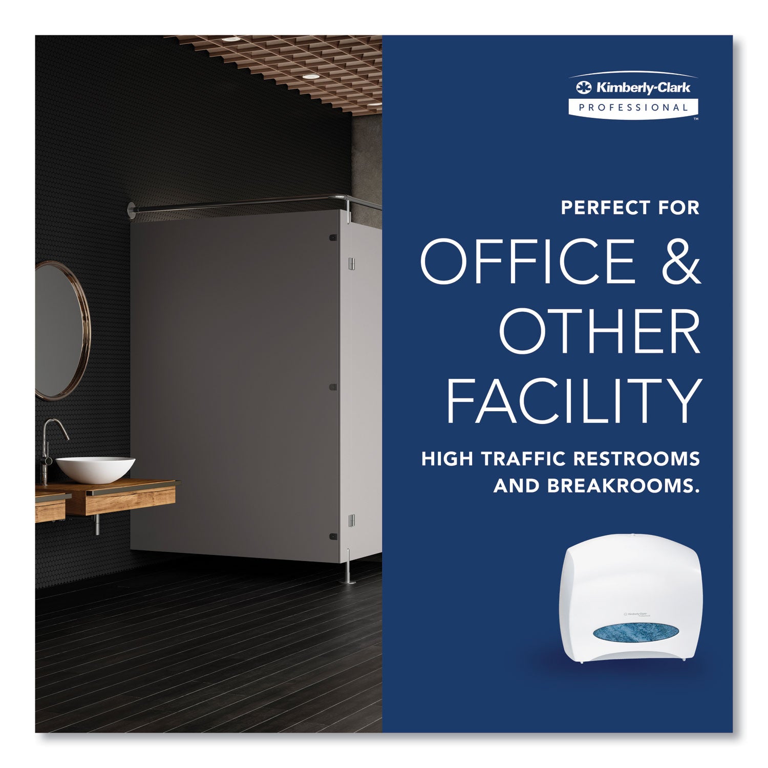 Kimberly-Clark Professional* Jrt Jr. Escort Jumbo Roll Bath Tissue Dispenser, 16 X 5.75 X 13.88, Pearl White