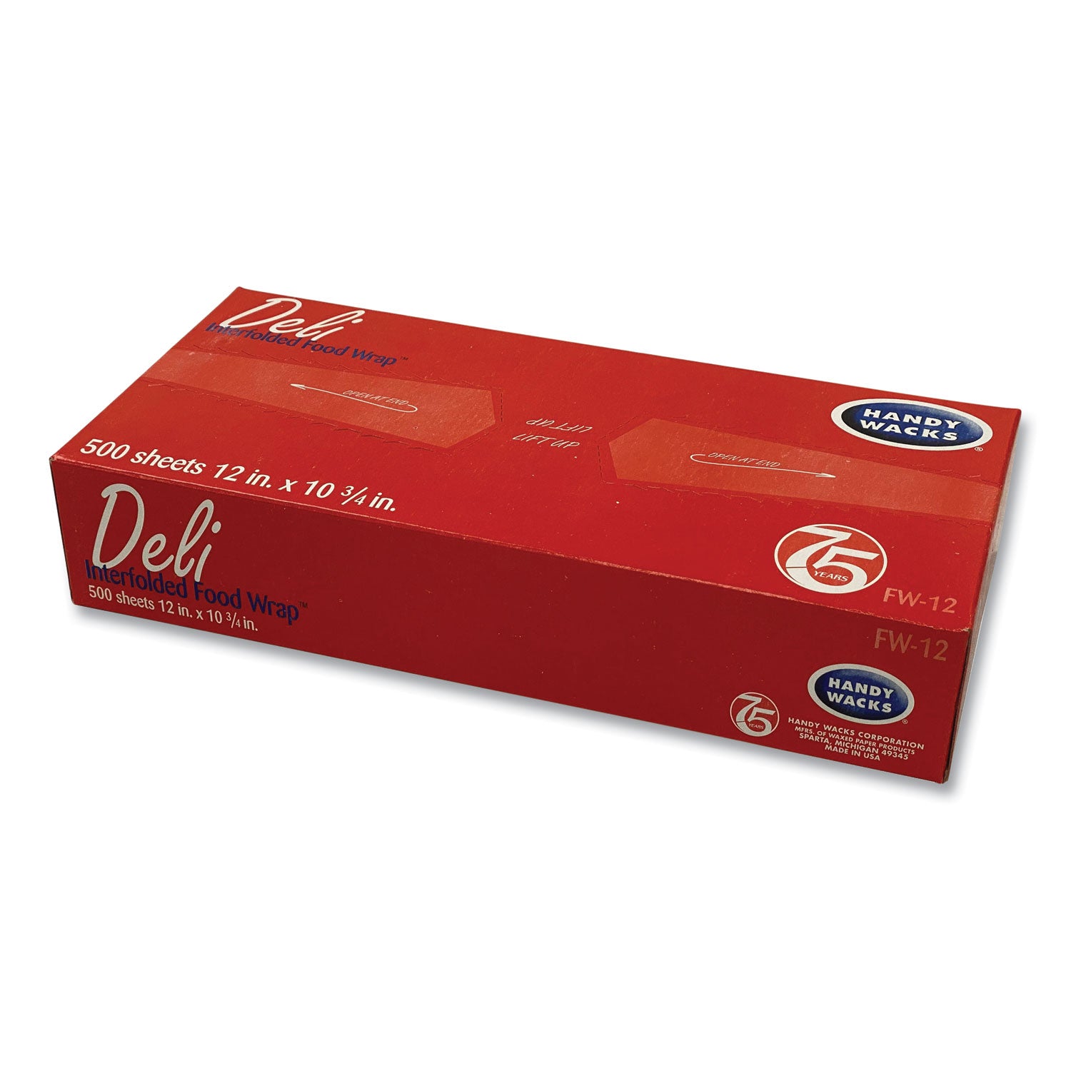 Handy Wacks© Interfolded Food Wrap Deli Sheets, 10.75 x 12, 12/Carton