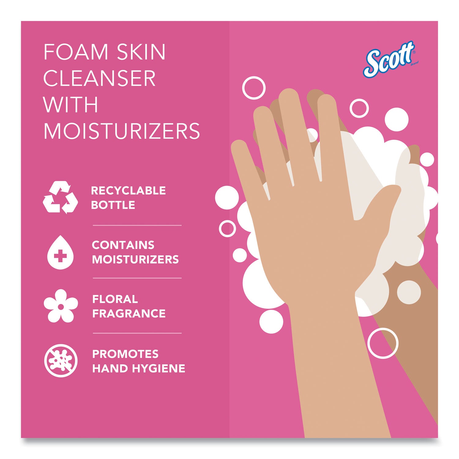 Scott® Pro Foam Skin Cleanser with Moisturizers Refill, Light Floral, 1,000 mL