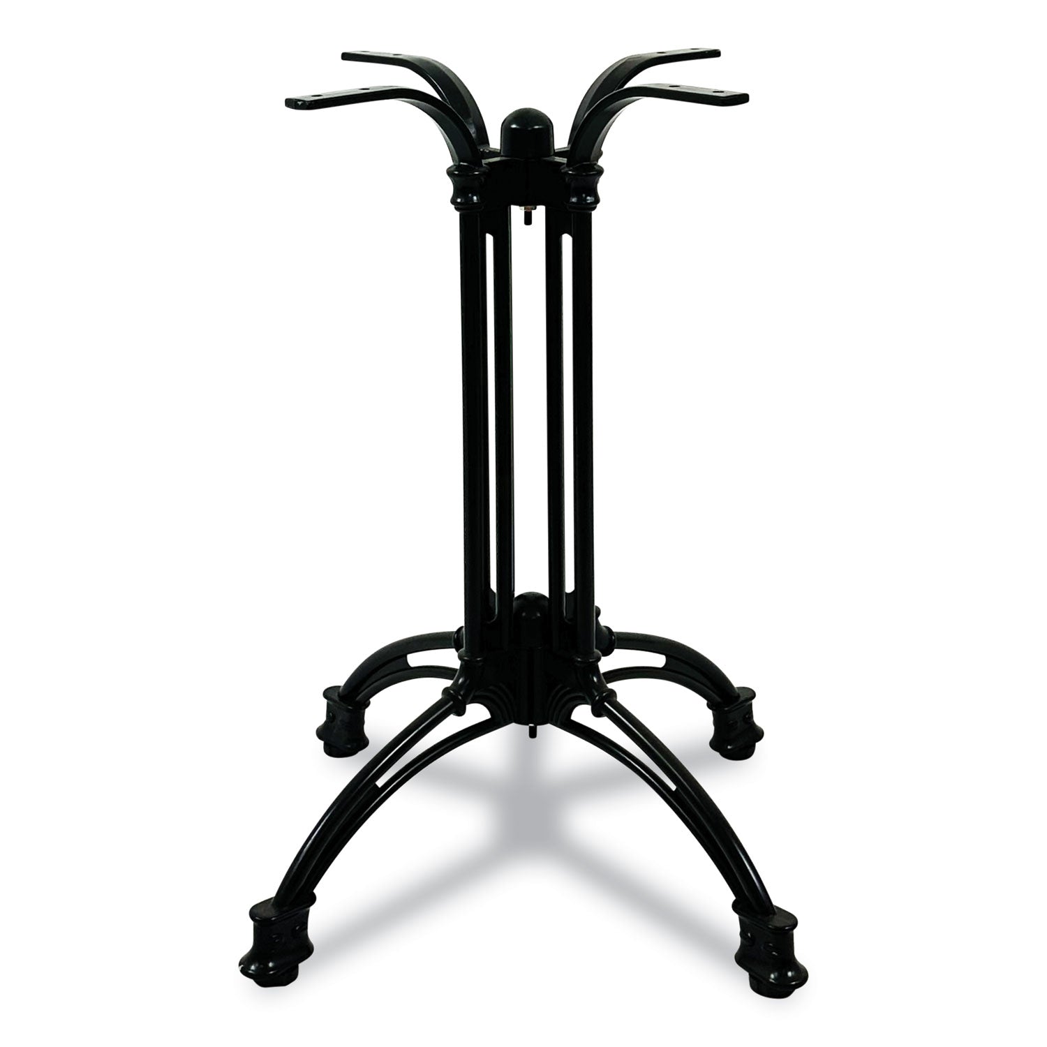 JMC Furniture Topalit Tables, Round, 36" dia x 29"h, Gray Top, Black Iron Base/Legs