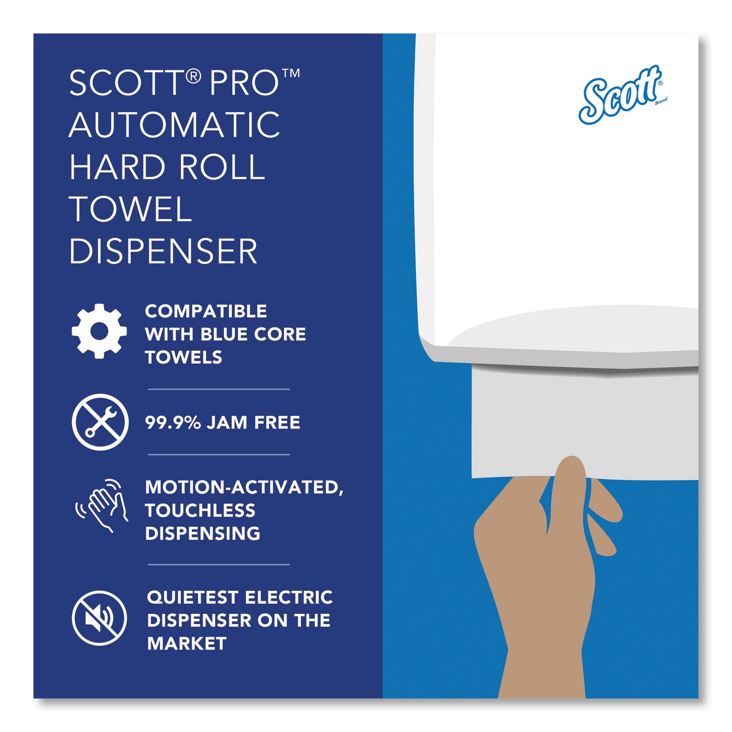 Scott® Pro Electronic Hard Roll Towel Dispenser, 12.66 X 9.18 X 16.44, Smoke