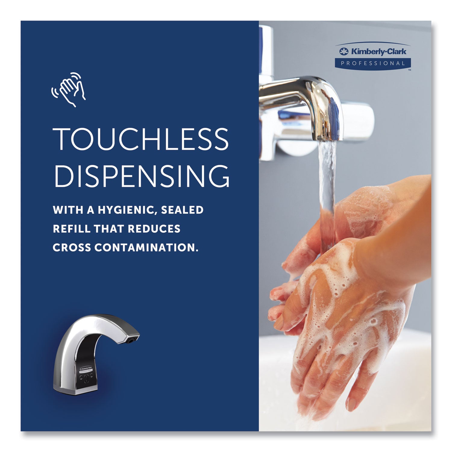 Kimberly-Clark Professional* Touchless Counter Mount Skin Care Dispenser, 1.5 L, 2.12 X 4.25 X 5.56, Chrome
