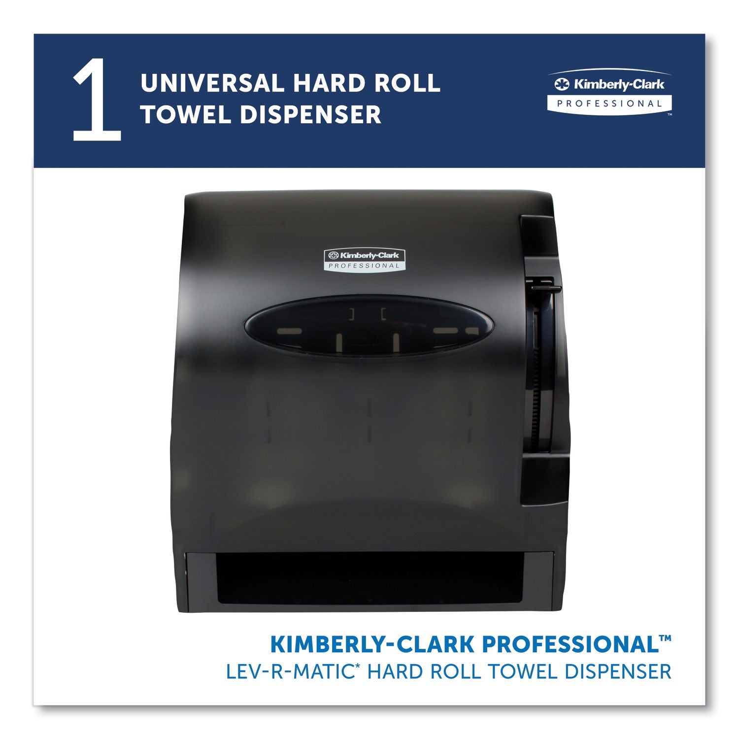 Kimberly-Clark Professional* Lev-R-Matic Roll Towel Dispenser, 13.3 X 9.8 X 13.5, Smoke