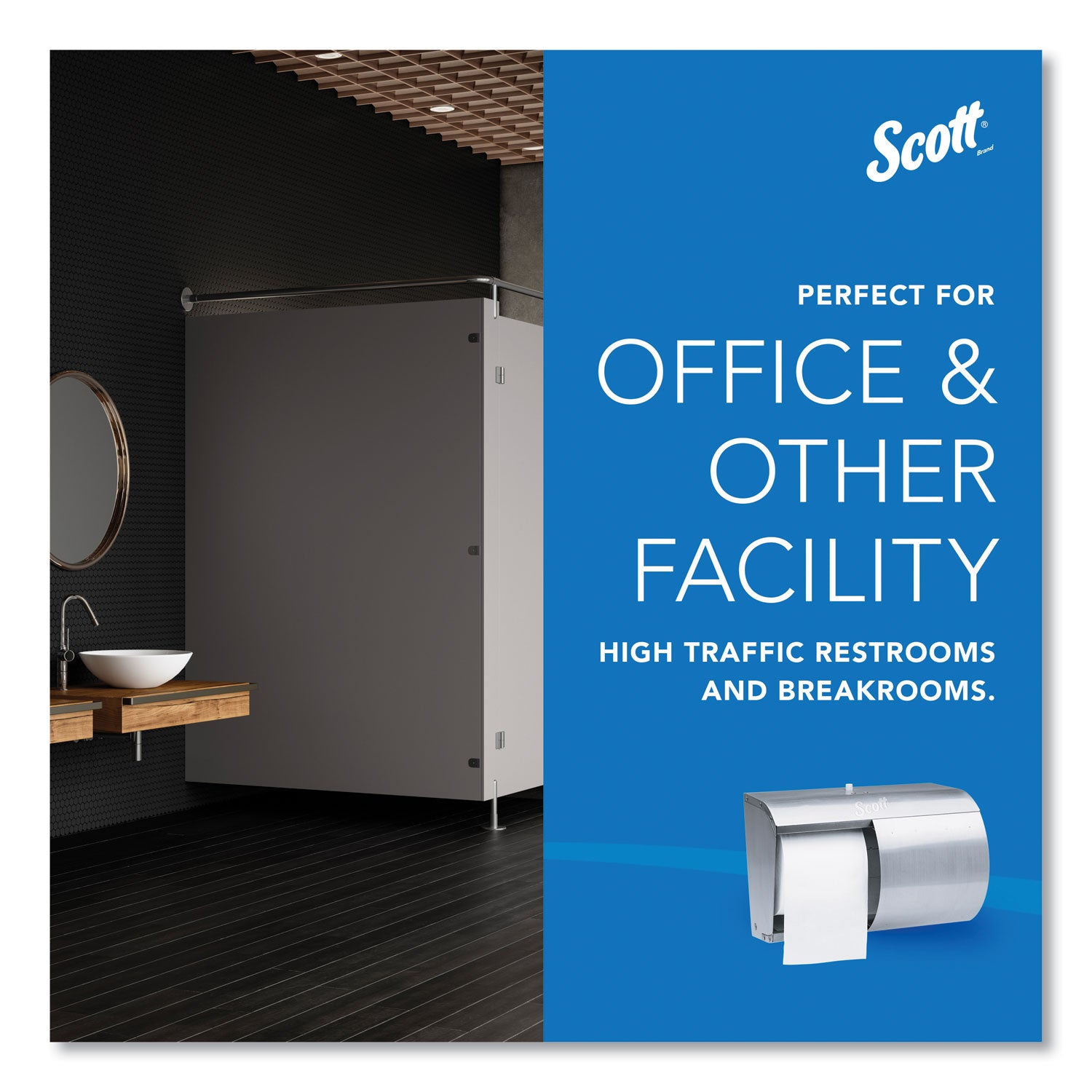 Scott® Pro Coreless SRB Tissue Dispenser, 10.13 x 6.4 x 7, Stainless Steel