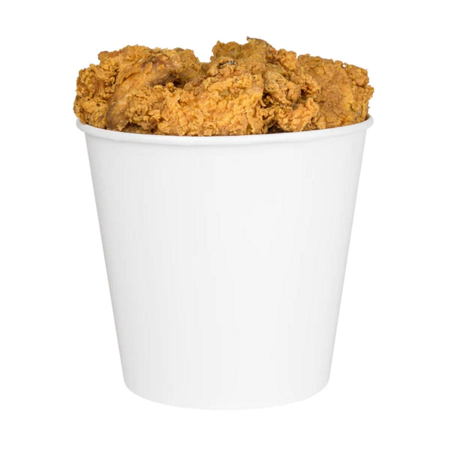 Karat® Food Bucket, 170 oz, 8.9" Diameter x 8.36" h, White, Paper, 150/Carton