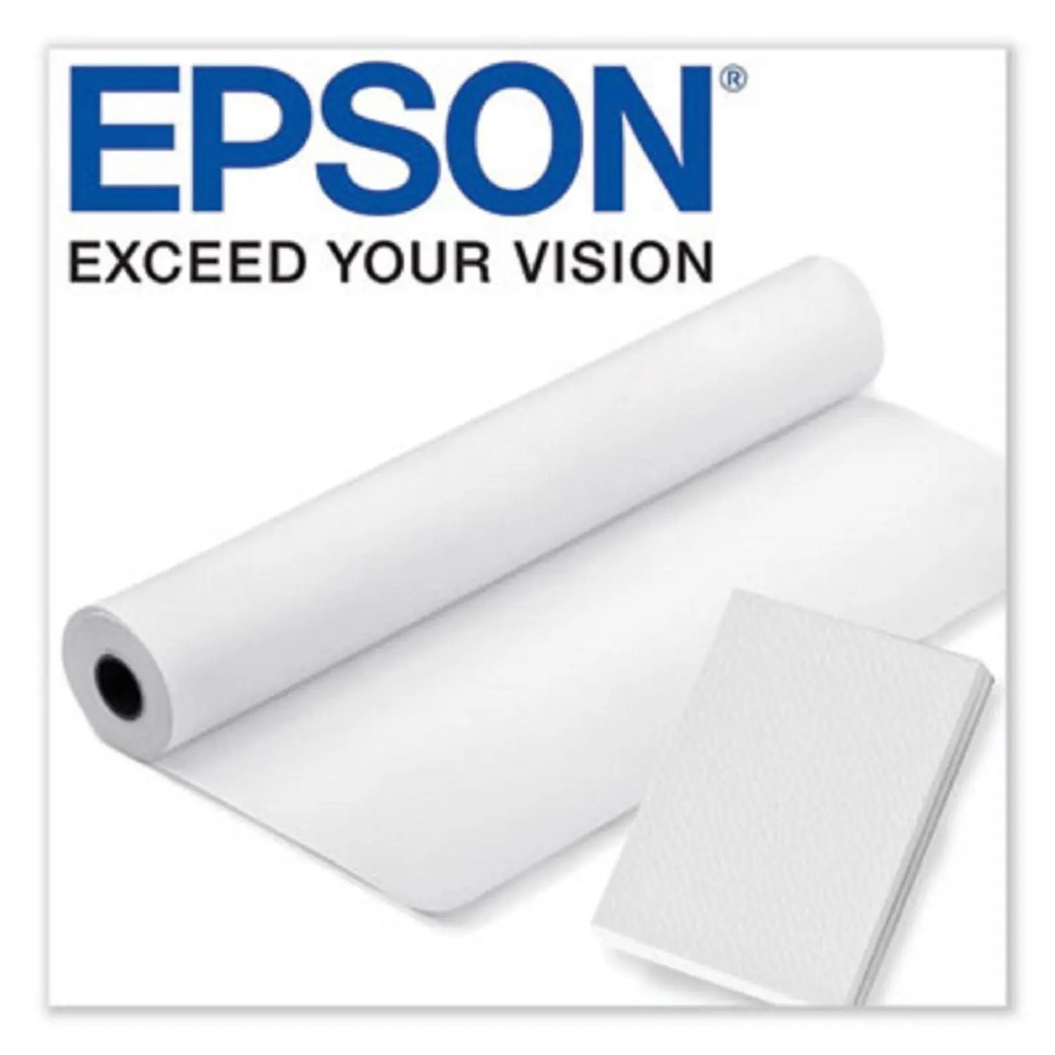 Premium Luster Photo Paper, 10.3 mil, 44" x 100 ft, Luster White Epson® Flipcost