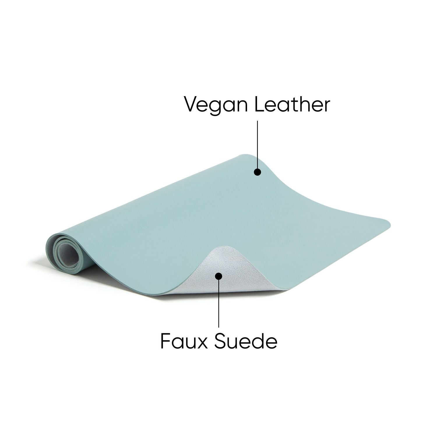 Smead Vegan Leather Desk Pads, 23.6" x 13.7", Light Blue