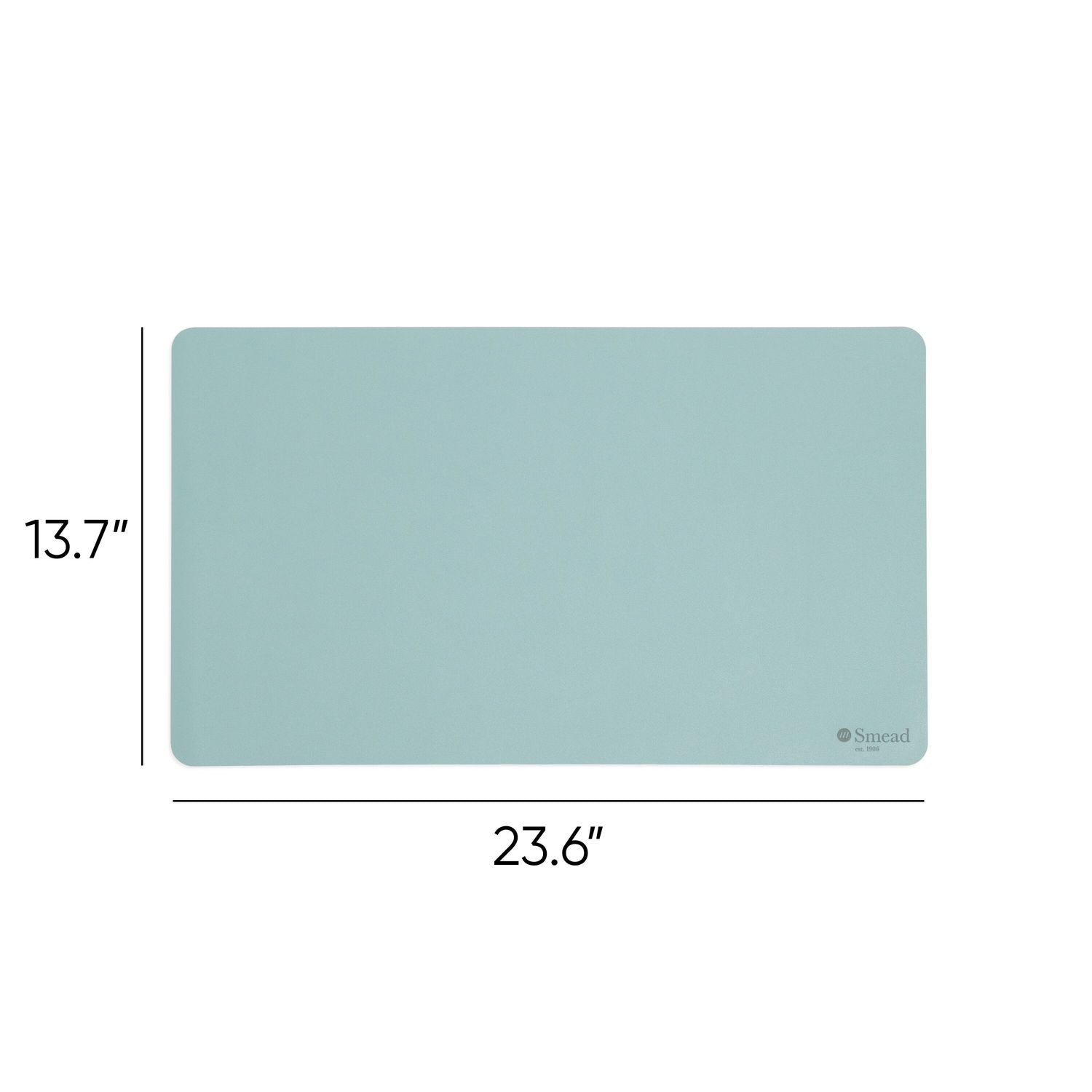 Smead Vegan Leather Desk Pads, 23.6" x 13.7", Light Blue