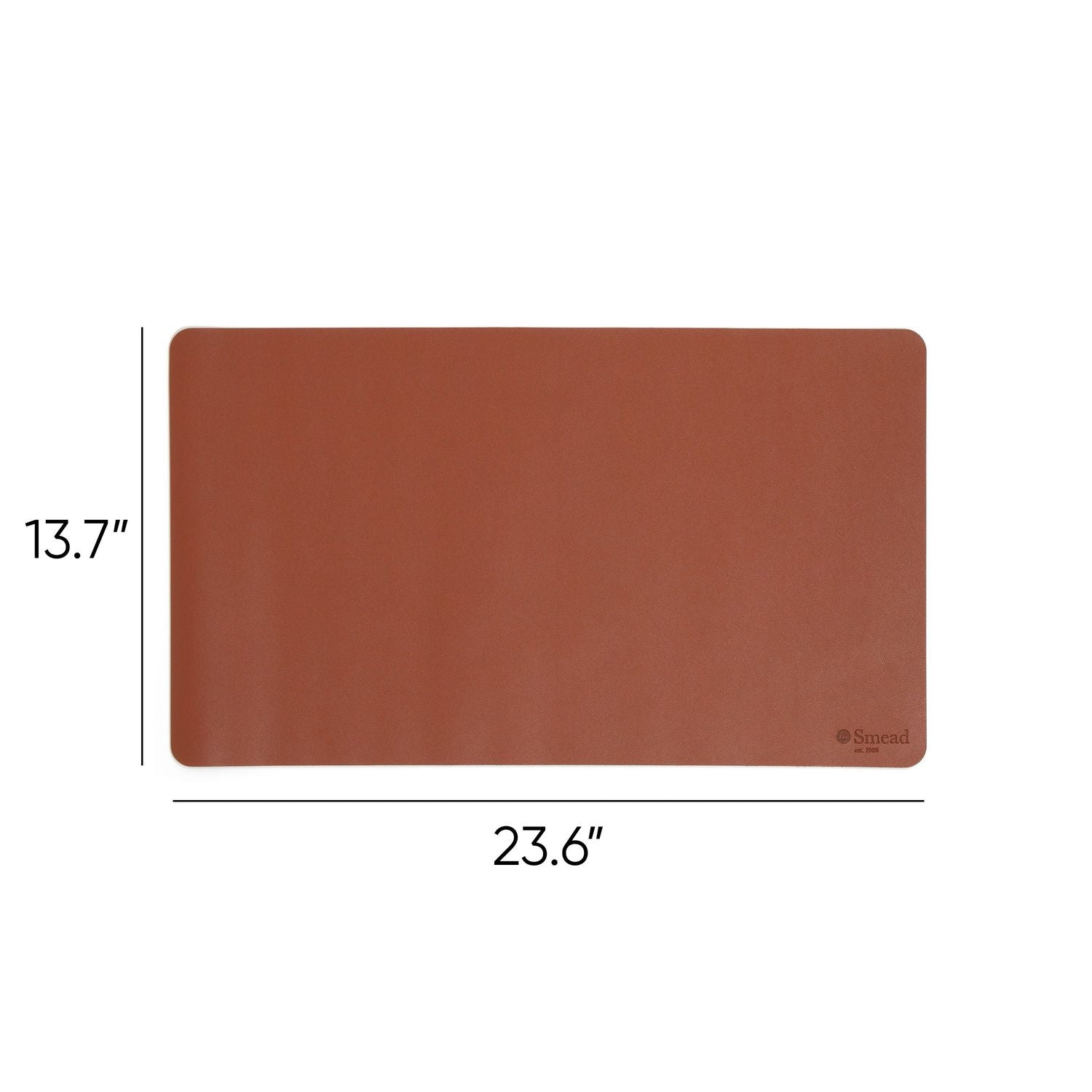 Smead Vegan Leather Desk Pads, 23.6" x 13.7", Brown