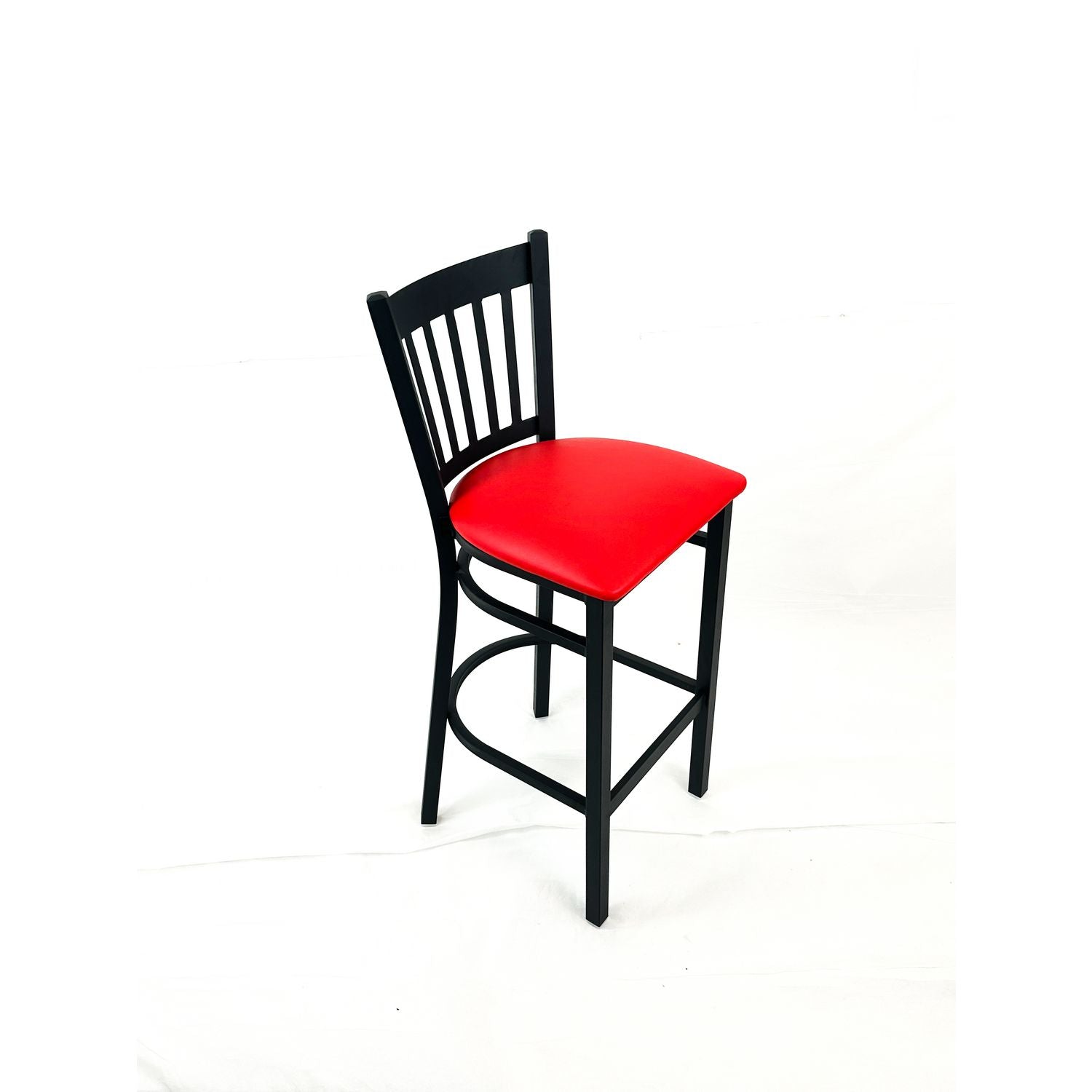 JMC Furniture Cobra Series Barstool, Supports Up to 300 lb, 28.5" Seat Height, Red Seat, Black Back, Black Base