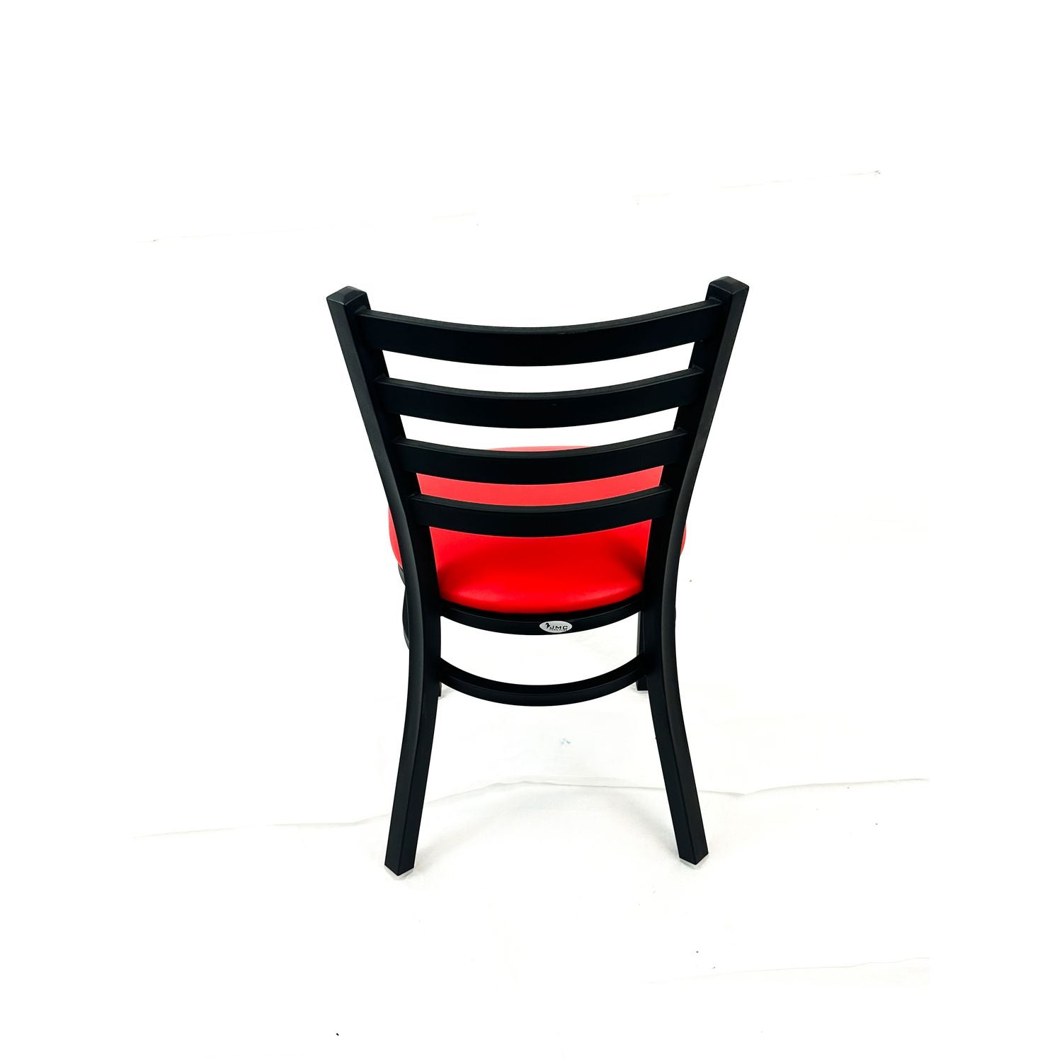 JMC Furniture White Horse Series Side Chairs, Supports Up to 300 lb, 18" Seat Height, Red Seat, Black Back, Black Base