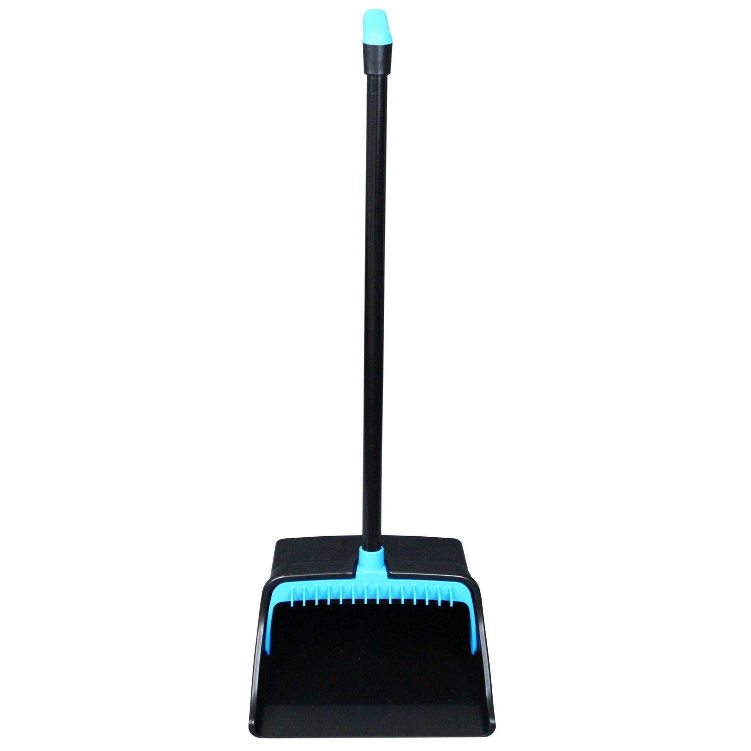 Impact® LobbyMaster Plastic Dust Pan, 12.32" Wide, 31.84" Aluminum Handle, Blue/Black, 6/Carton