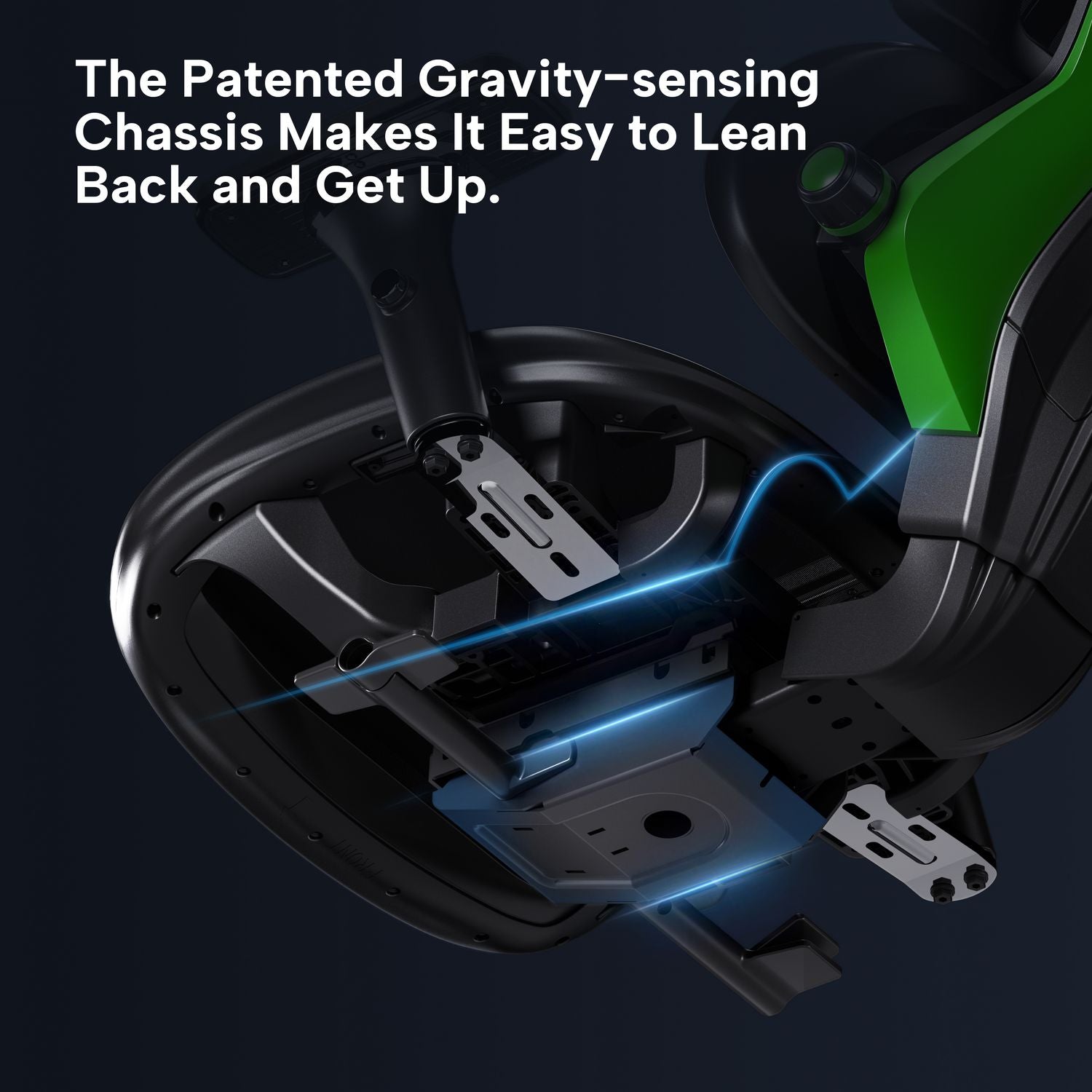 Eureka Ergonomic® Typhon Hybrid Chair, Supports Up to 220 lb, 18.5" to 22.05" Seat Height, Black Mesh Seat, Black/Green Mesh Back, Black Base