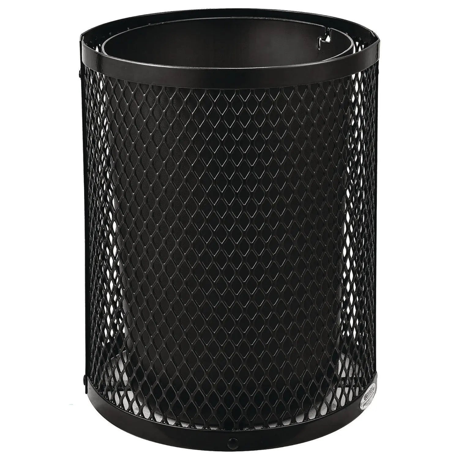 Outdoor Diamond Industrial Steel Trash Can, 36 gal, Black Global Industrial® Flipcost