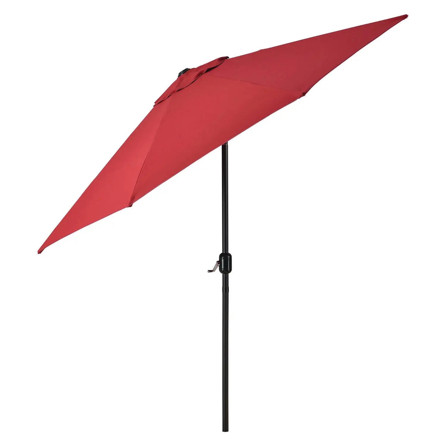 Outdoor Umbrella with Tilt Mechanism, 102" Span, 94" Long, Red Canopy, Black Handle Global Industrial® Flipcost