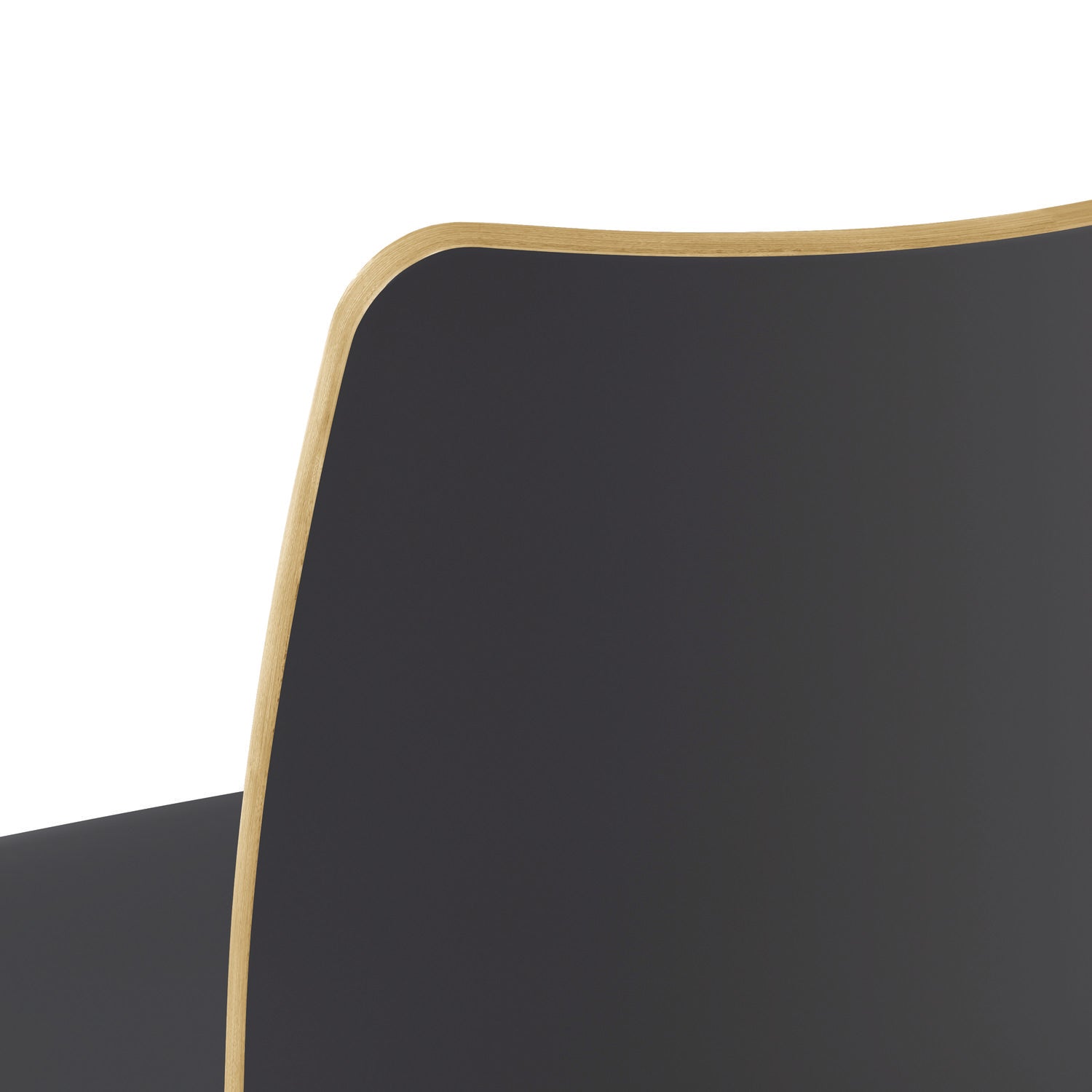 HON® Ruck Laminate Stool, Supports Up to 300 lb, 30" Seat Height, Charcoal Seat/Back, Silver Base