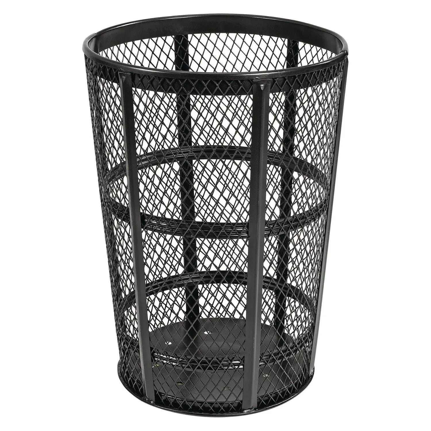 Steel Mesh Corrosion Resistant Trash Can, 48 gal, Black