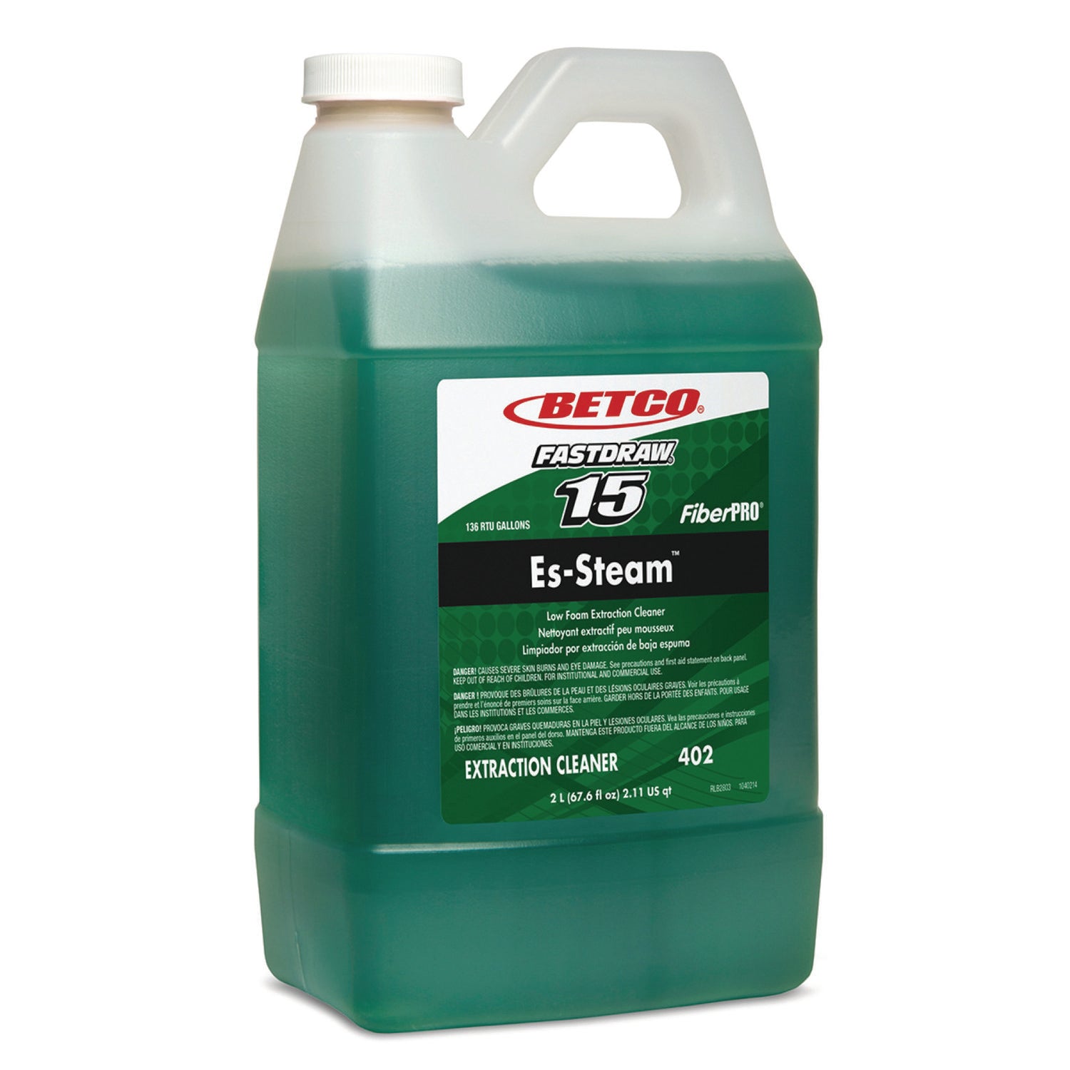 FiberPRO Es-Steam Carpet Cleaner, Country Fresh, 2 L Bottle, 4/Carton