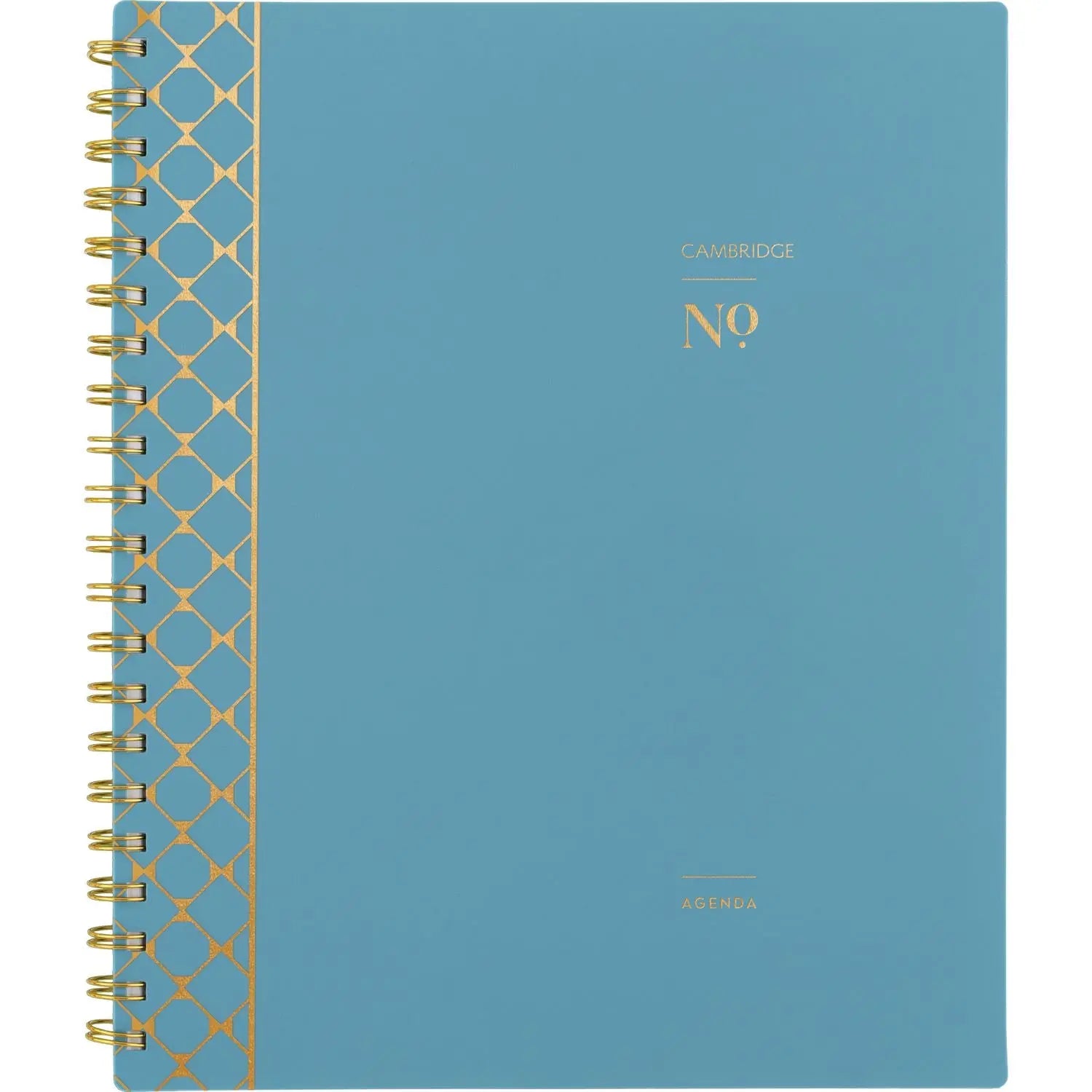 Workstyle Weekly/Monthly Planner, Geometric Artwork, 11 x 9.38, Blue/Gold Cover, 12-Month (Jan to Dec): 2025