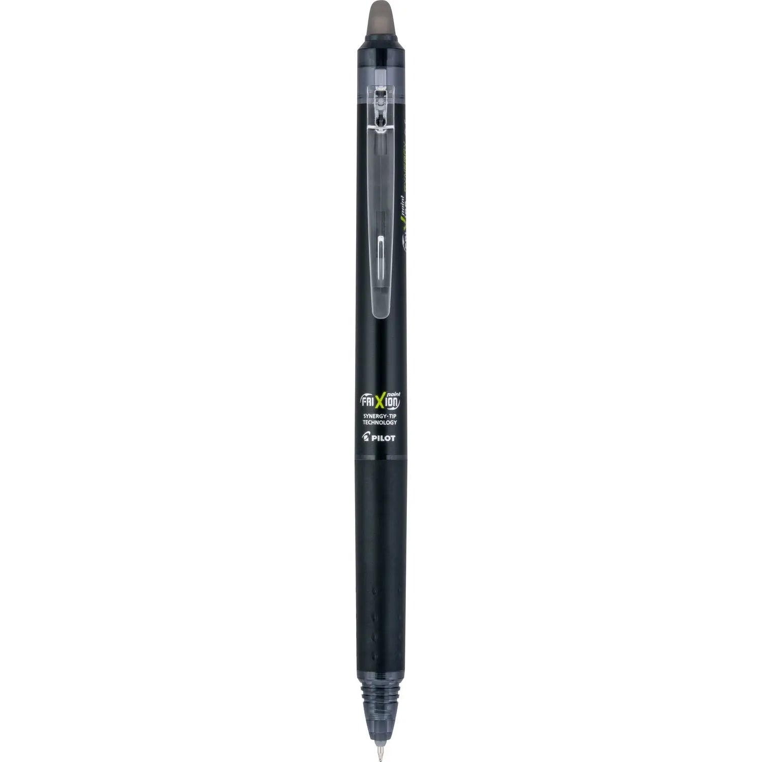 FriXion Synergy Clicker Erasable Gel Pen, Retractable, Extra-Fine 0.5 mm, Black Ink, Black/Smoke Barrel, Dozen Pilot® Flipcost