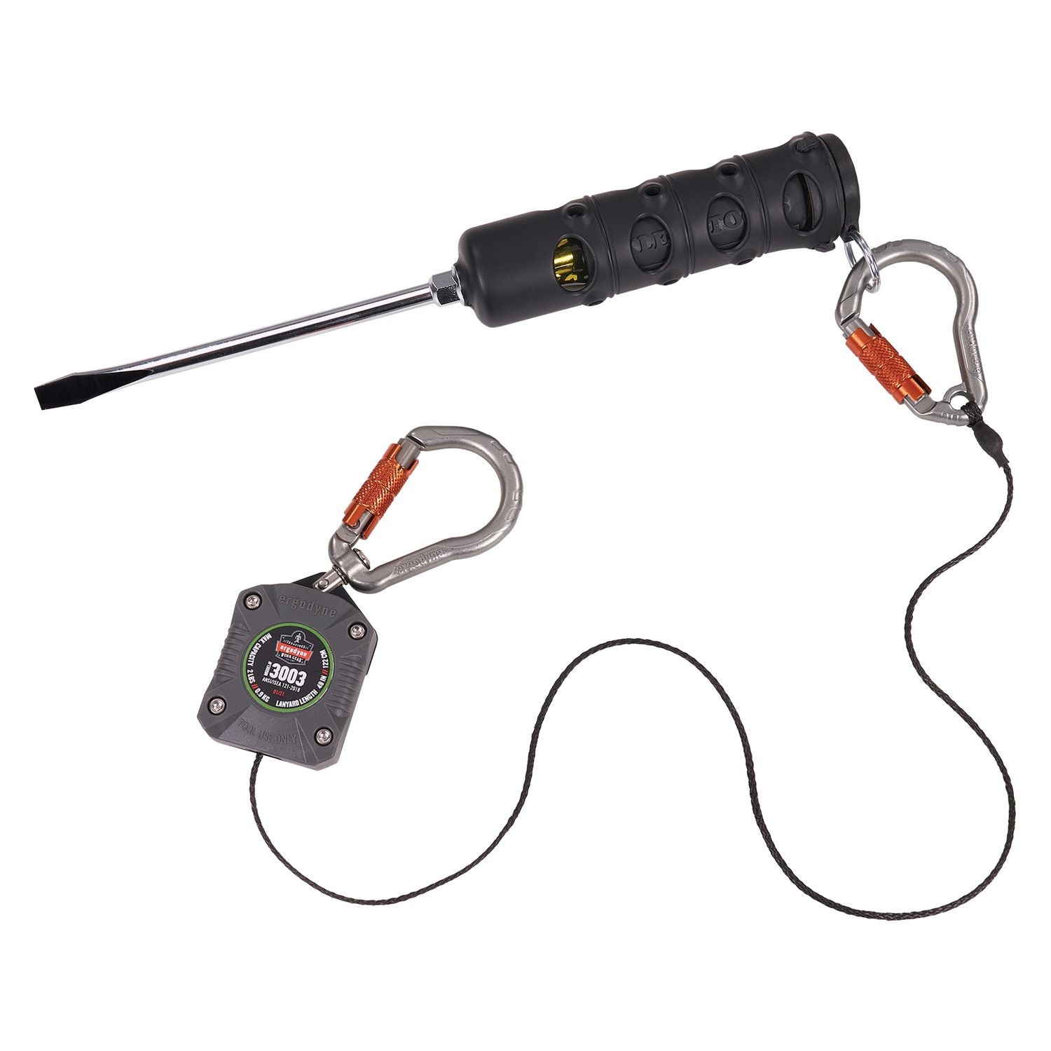 ergodyne® Squids 3745 Tool Grip and Tether Attachment Point, 1 lb Max Working Capacity, 5.5" Long, Black, 2/Pack