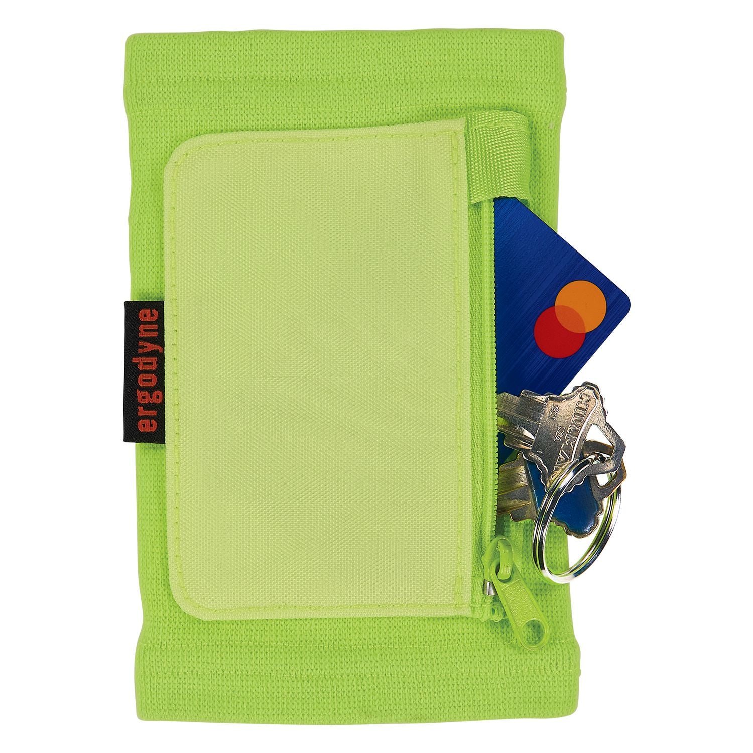 ergodyne® Squids 3388 Wrist ID/Badge Holder, Vertical, Lime, 3.5 x 5.5 Holder, 2.75 x 3.75 Insert
