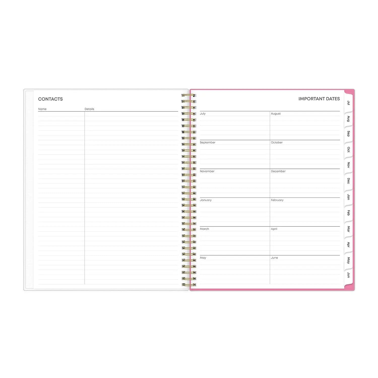 Roosevelt Pink Academic Weekly/Monthly Planner, Floral Artwork, 11" x 8.5", Pink/Gray Cover, 12-Month (July-June): 2024-2025 Blue Sky® Flipcost