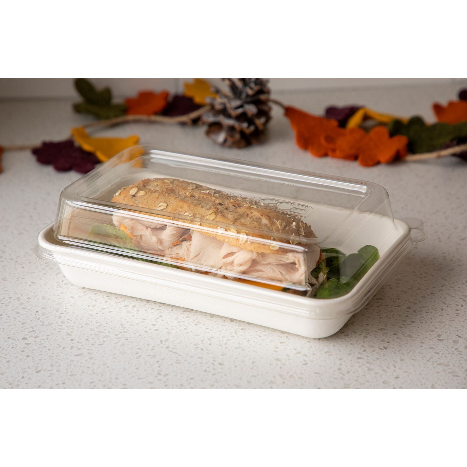 Eco-Products® Worldview 100% Recycled Content Lid, 10.82 x 10.71 x 1.83, Clear, Plastic, 200/Carton
