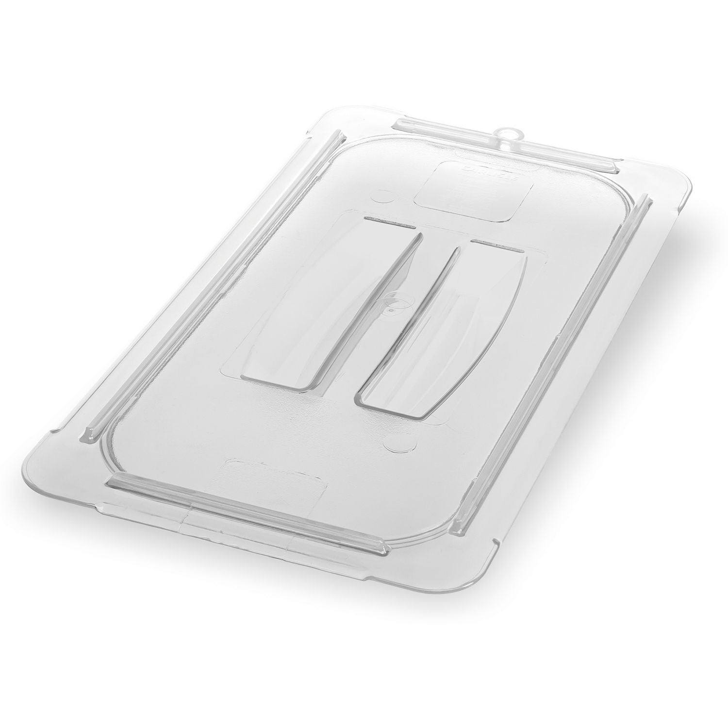 Carlisle StorPlus Polycarbonate Handled Universal Lid, 10.38 x 12.75 x 0.88, Clear, Plastic