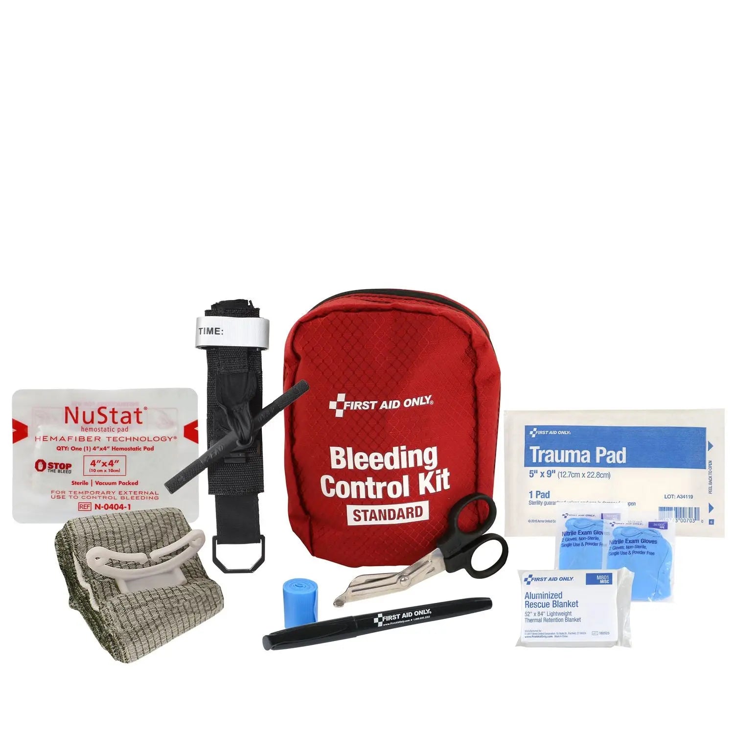 First Aid Only™ Standard Pro Bleeding Control Kit, 14 Pieces, Fabric Case First Aid Only™ Flipcost