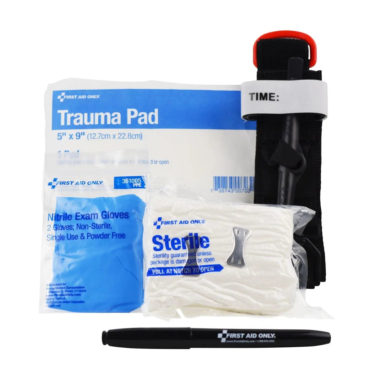 First Aid Only™ Critical Essentials Bleeding Control Kit for Limb Wounds, 8 Pieces, Plastic Bag First Aid Only™ Flipcost
